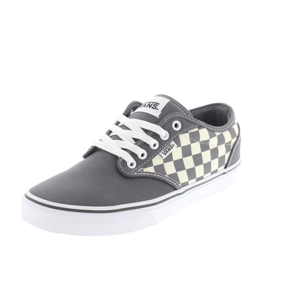VANS atwood checkers grey Shoes canvas man sport shoe 15G