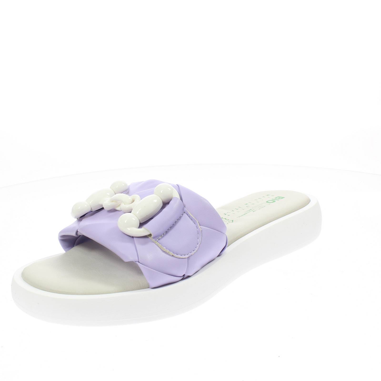 BIO Synthetische Hausschuhe mit Plateau Damen violett