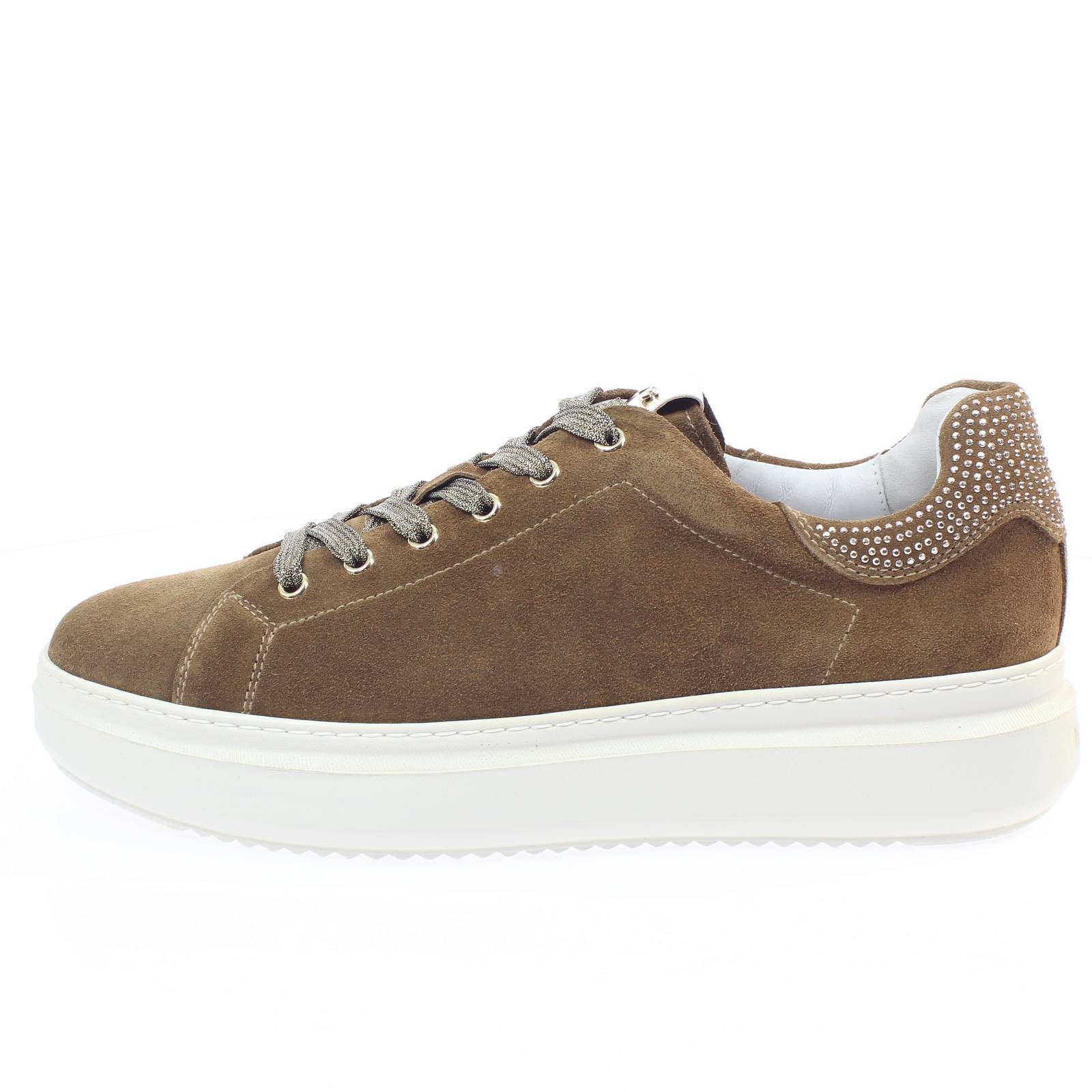 NEROGIARDINI Sneakers in Suede suola Oversize Donna marrone Foto 3