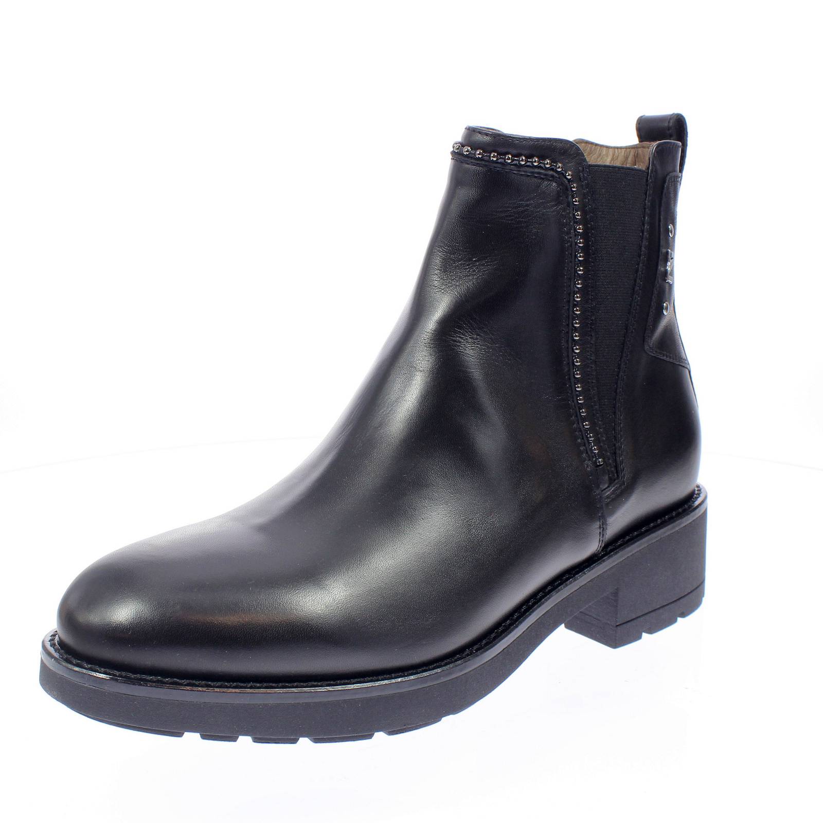 Nerogiardini Chelsea Boots Leder schwarz - Damen Schuhe Stiefeletten klassisch 33890₽