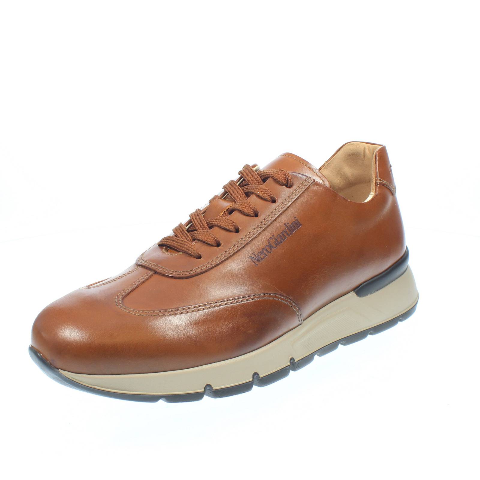 Кроссовки Nerogiardini в Pelle Marrone - Элегантные кроссовки Uomo Scarpe 30890₽