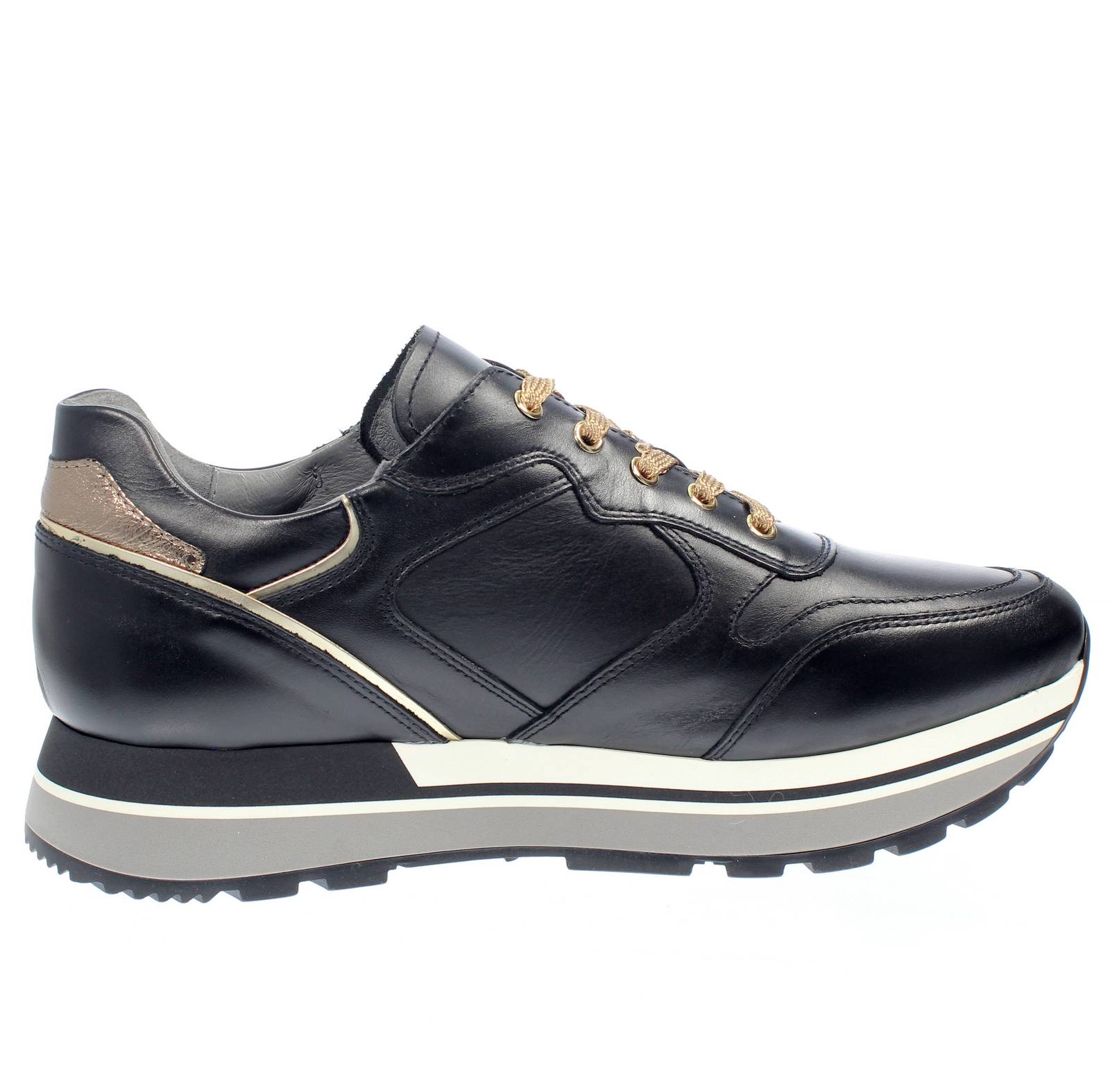 NEROGIARDINI Sneakers in Pelle con suola rialzata Donna nero Foto 2