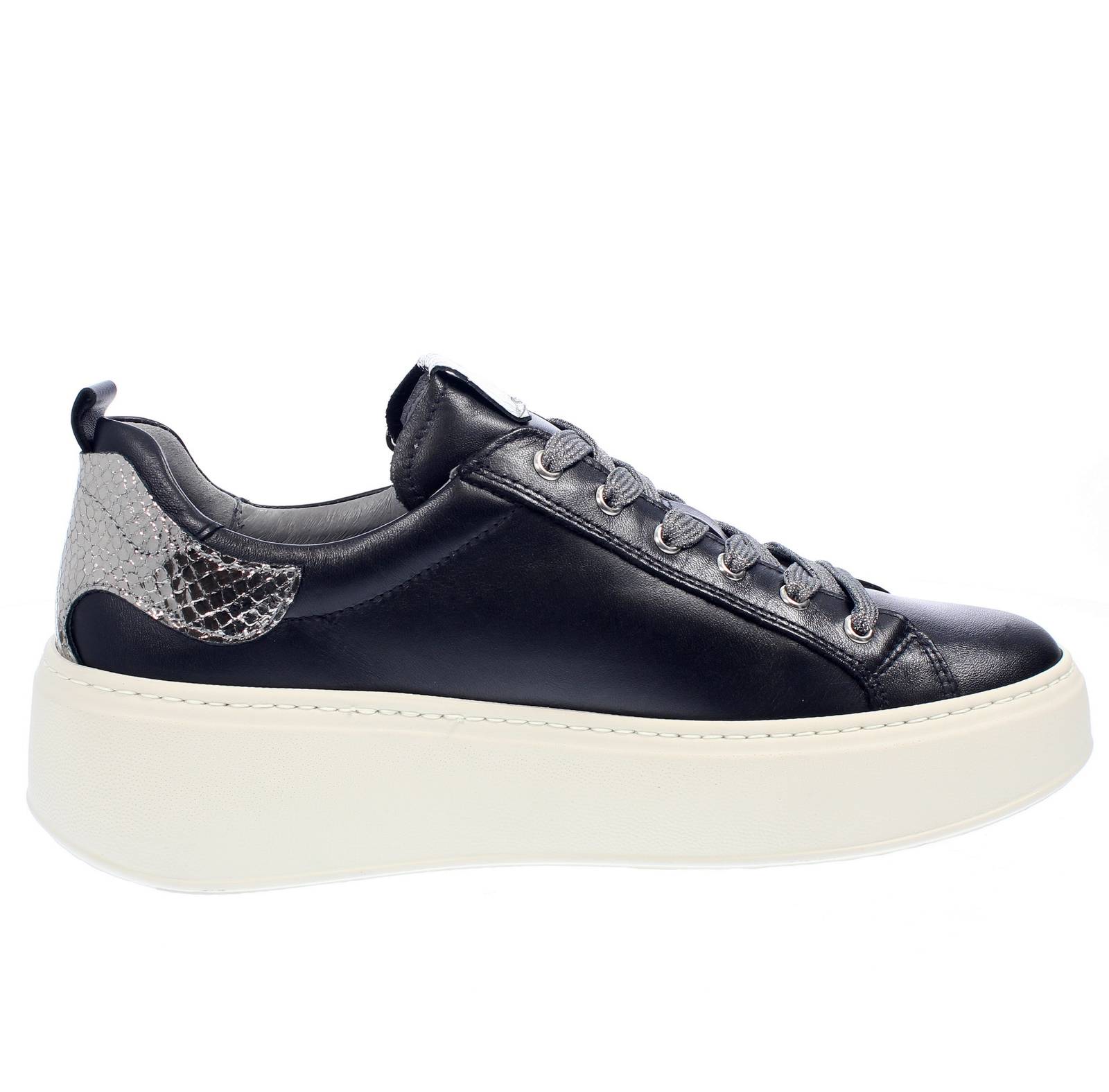 NEROGIARDINI Sneakers in Pelle con suola rialzata Donna nero Foto 2
