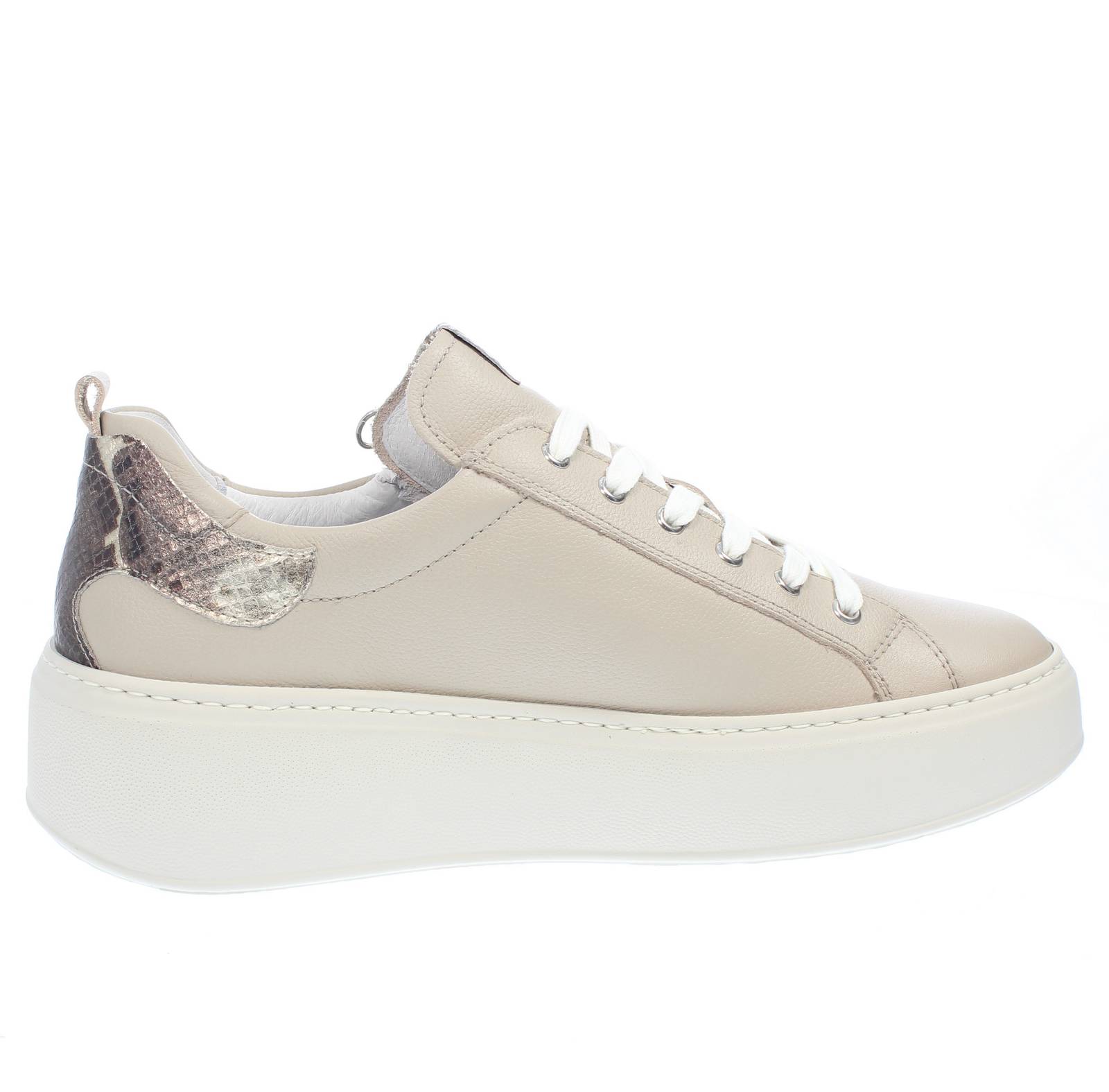 NEROGIARDINI Sneakers in Pelle con suola rialzata Donna bianco Foto 2