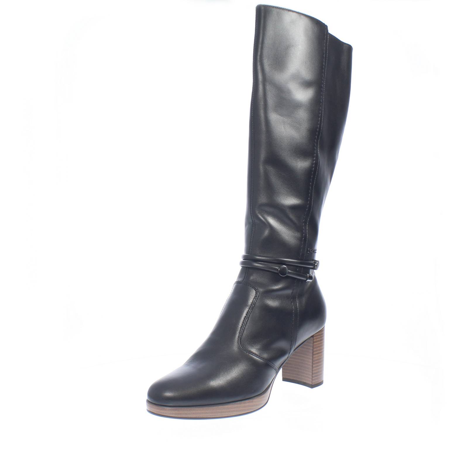 NEROGIARDINI Lederstiefel mit Absätzen Damen schwarz