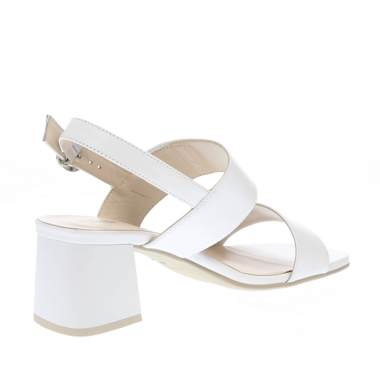 NEROGIARDINI Sandali in Pelle con tacco Donna bianco Foto 4