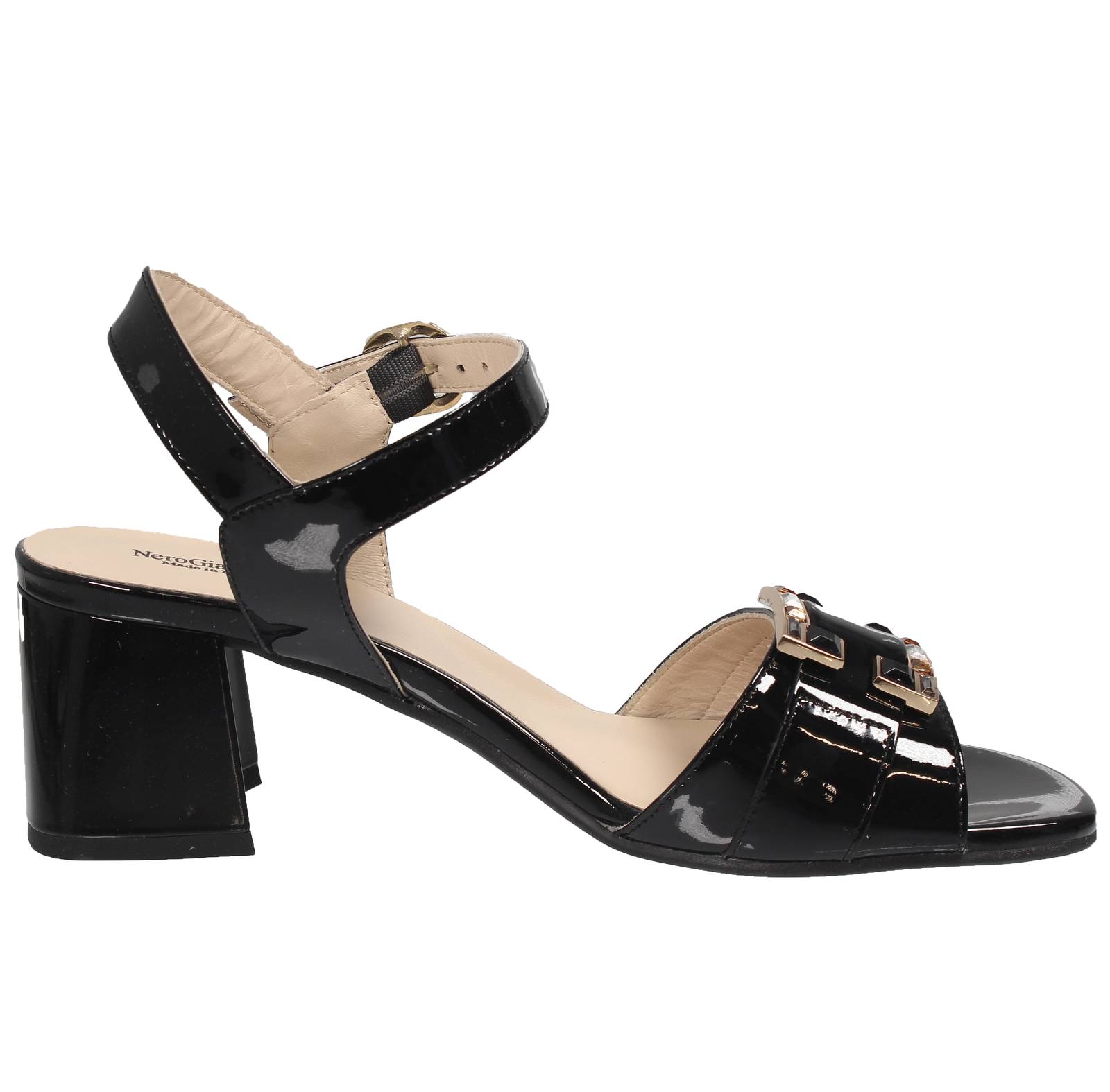 NEROGIARDINI Ledersandalen mit Absätzen Damen schwarz Foto 2