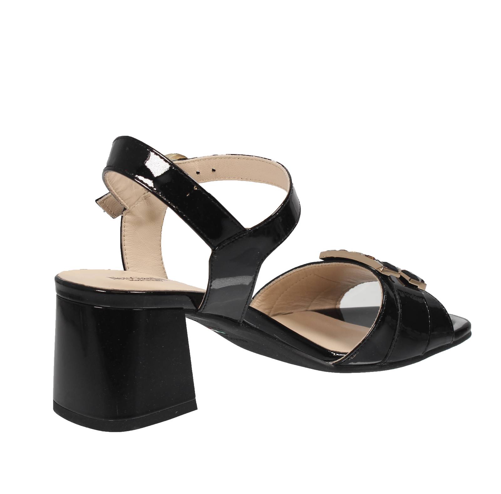 NEROGIARDINI Ledersandalen mit Absätzen Damen schwarz Foto 4