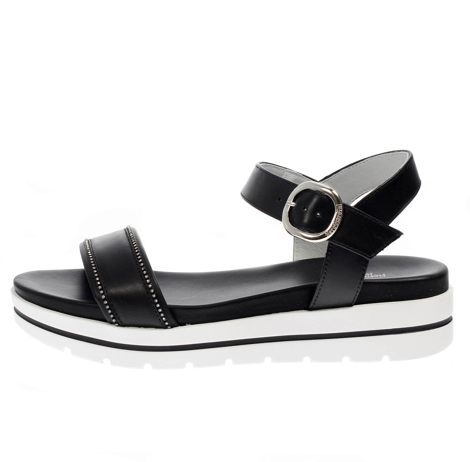NEROGIARDINI Plateausandalen aus Leder Damen schwarz Foto 3