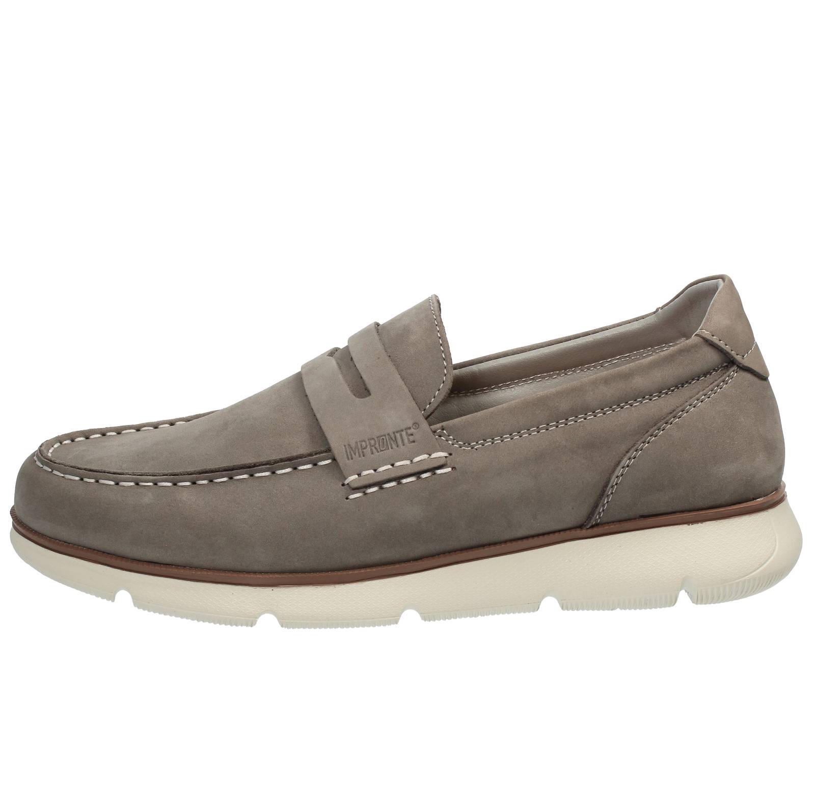 IMPRONTE Burano Moc - Mocassins en cuir Homme gris Photo 3