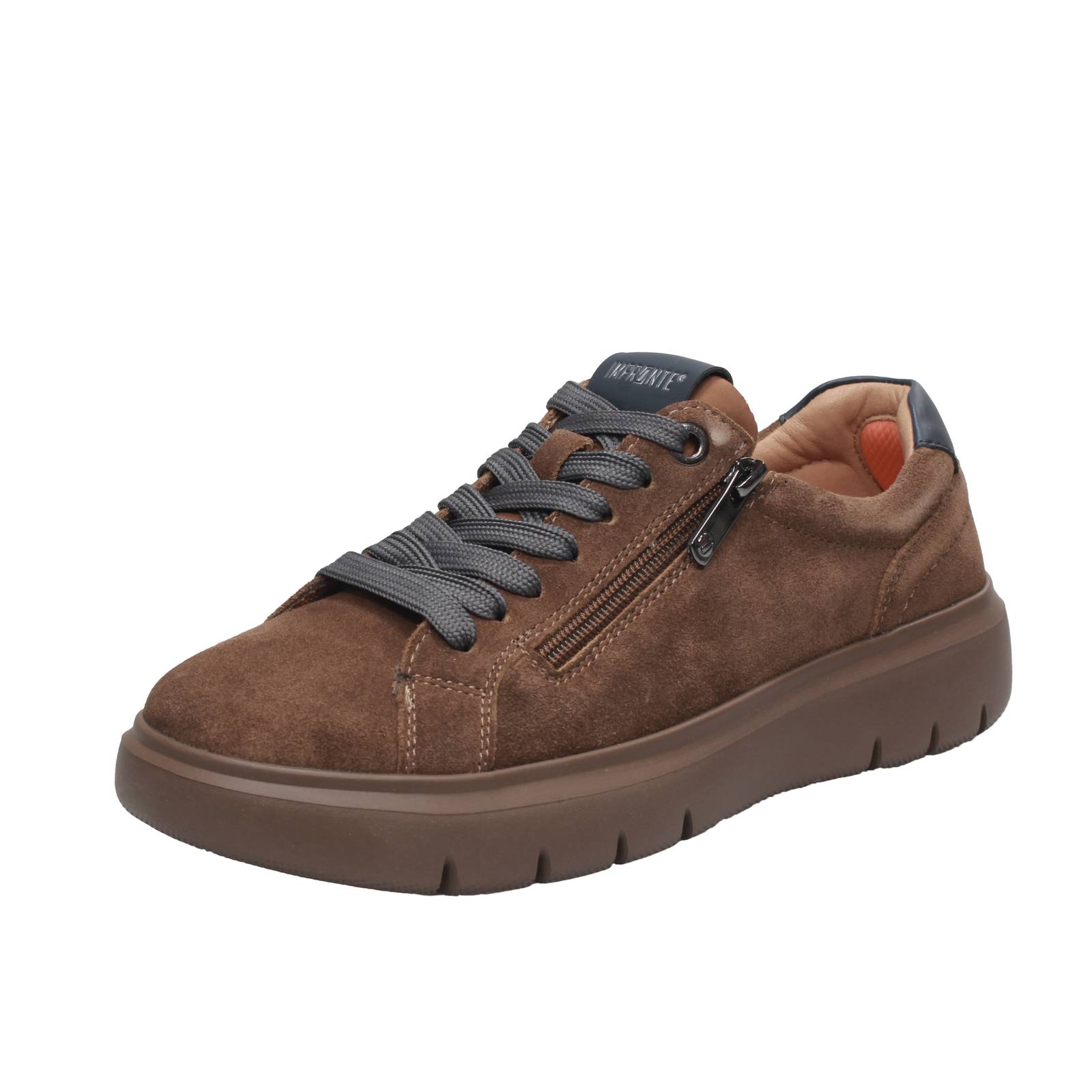 IMPRONTE Venier Zip - Sneakers en daim Homme marron