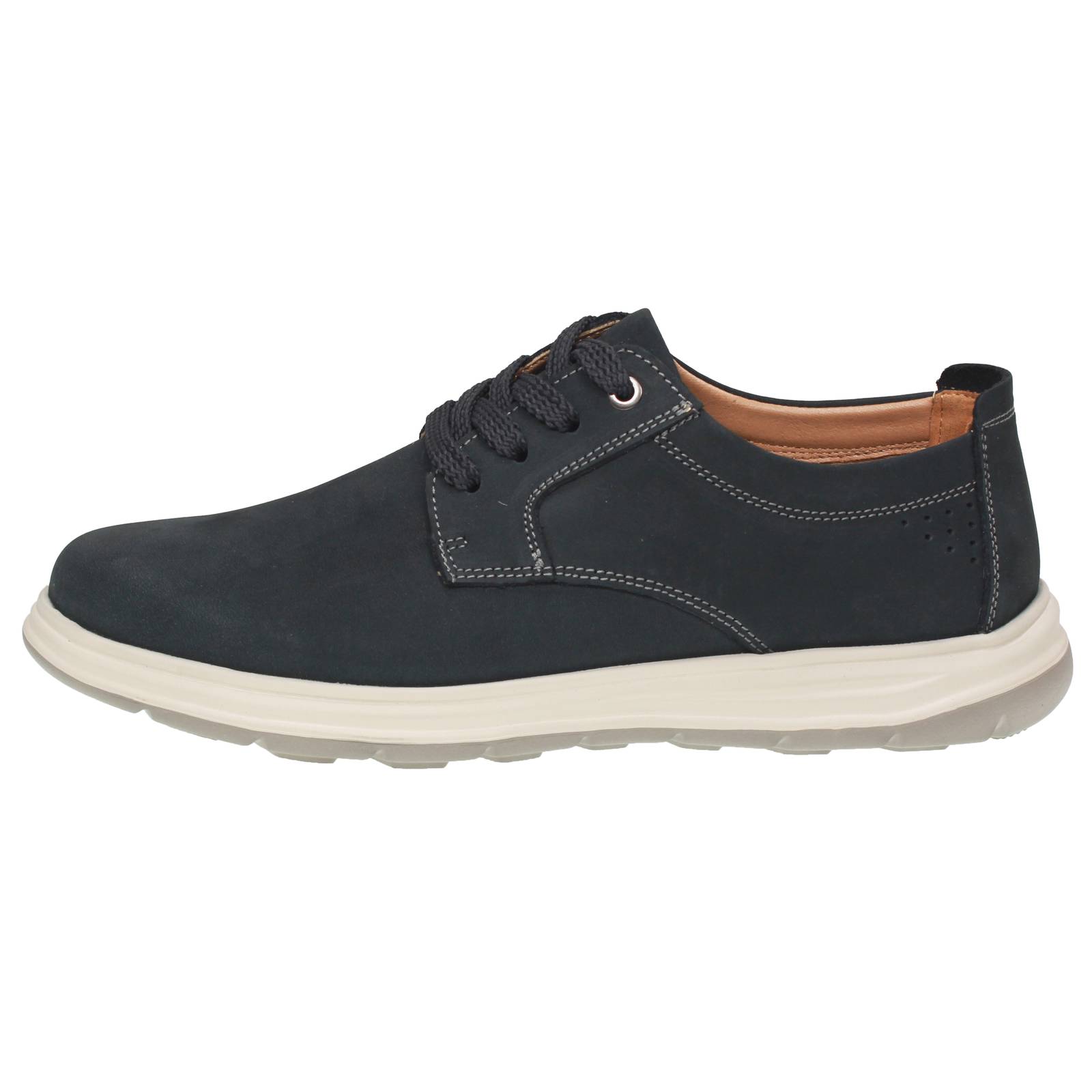 IMPRONTE Torcello - Lacets de derby en daim Homme bleu Photo 3