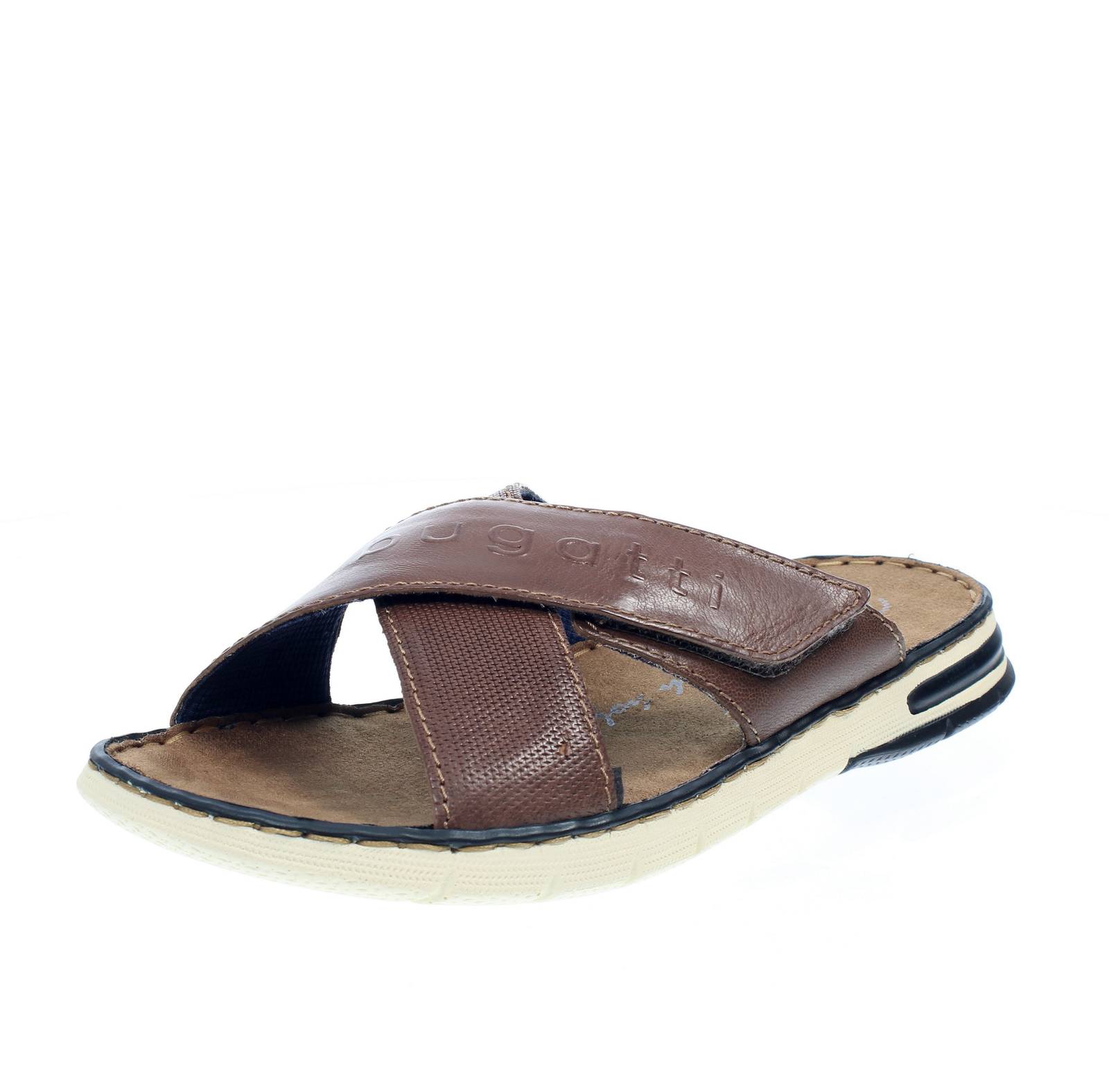 Bugatti Dario - braune Lederpantoffeln - Herren Schuhe Pantoletten Band 10990₽