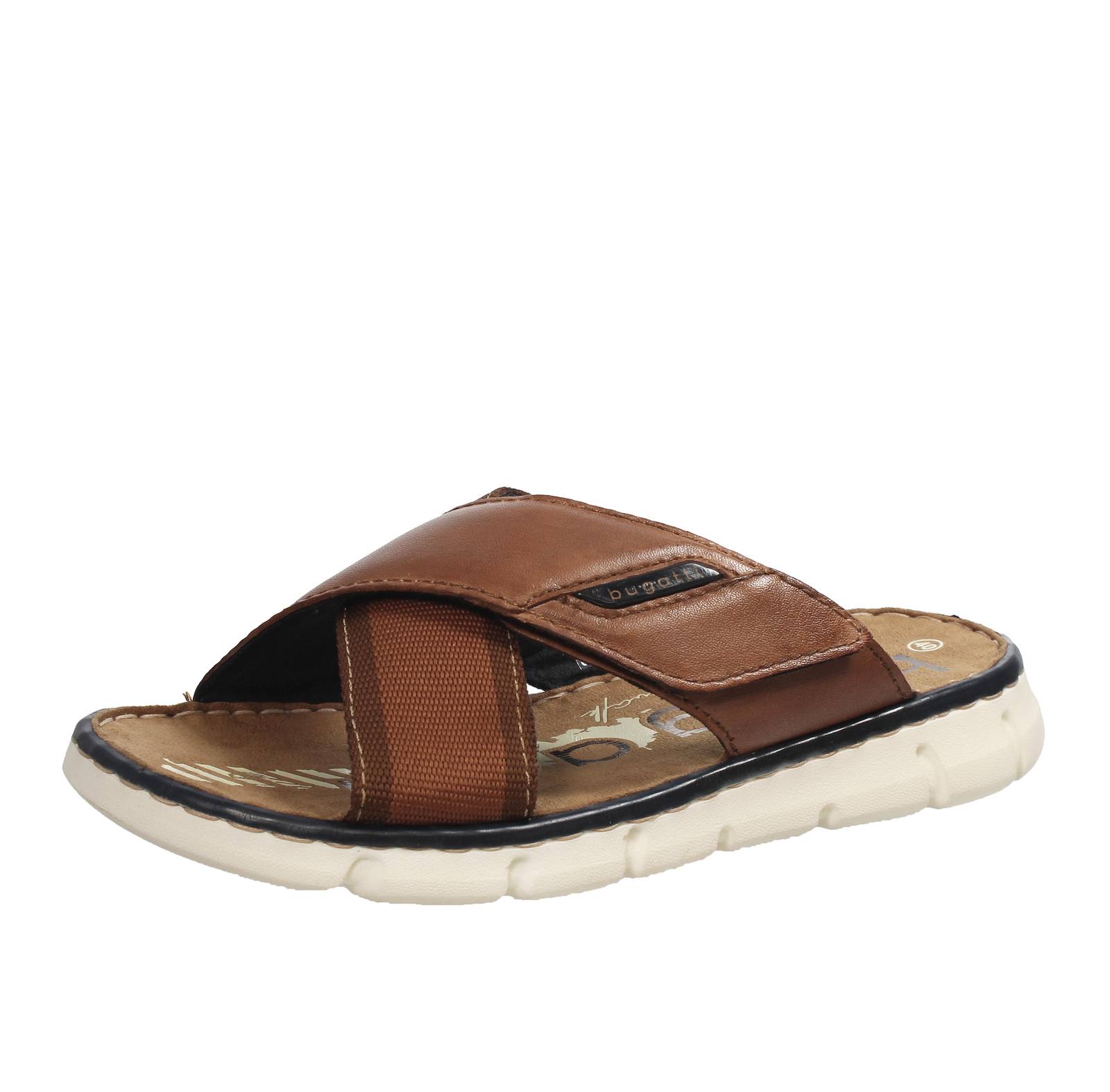 Группа Bugatti Dario - braune Lederpantoffeln - Херрен Шухе Пантолеттен 10490₽