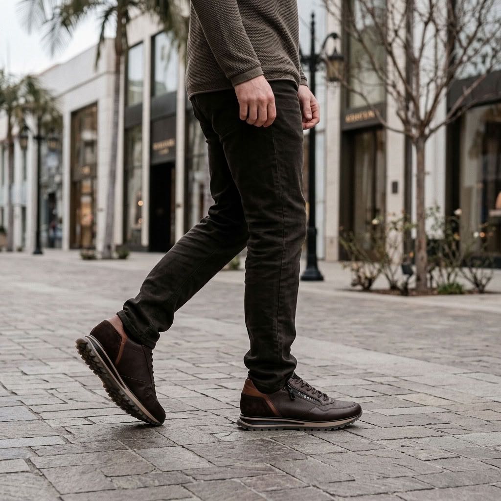 BUGATTI Philip – Sneakers aus Leder mit Reißverschluss Herren braun Foto 2
