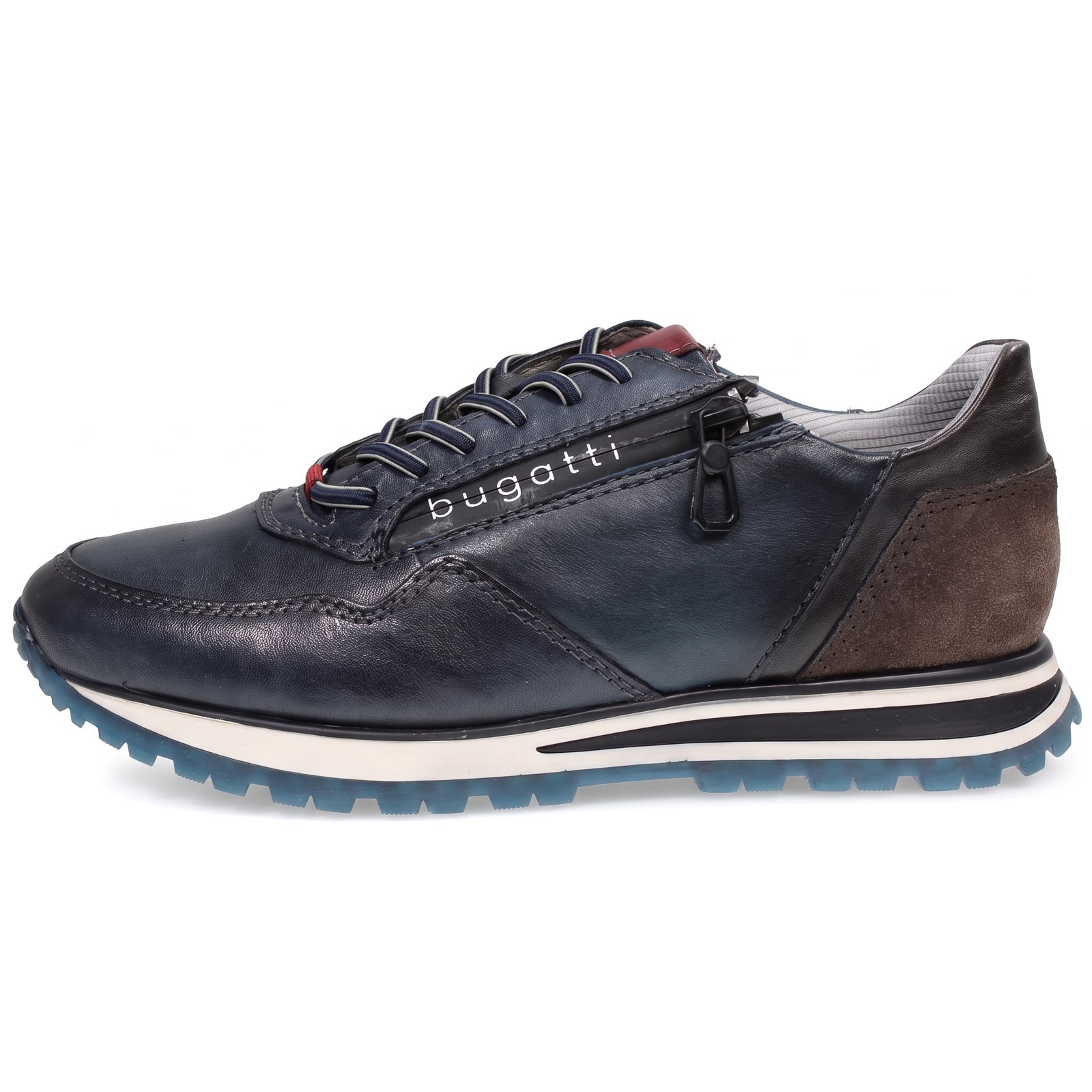 BUGATTI Philip – Sneakers aus Leder mit Reißverschluss Herren blau Foto 4