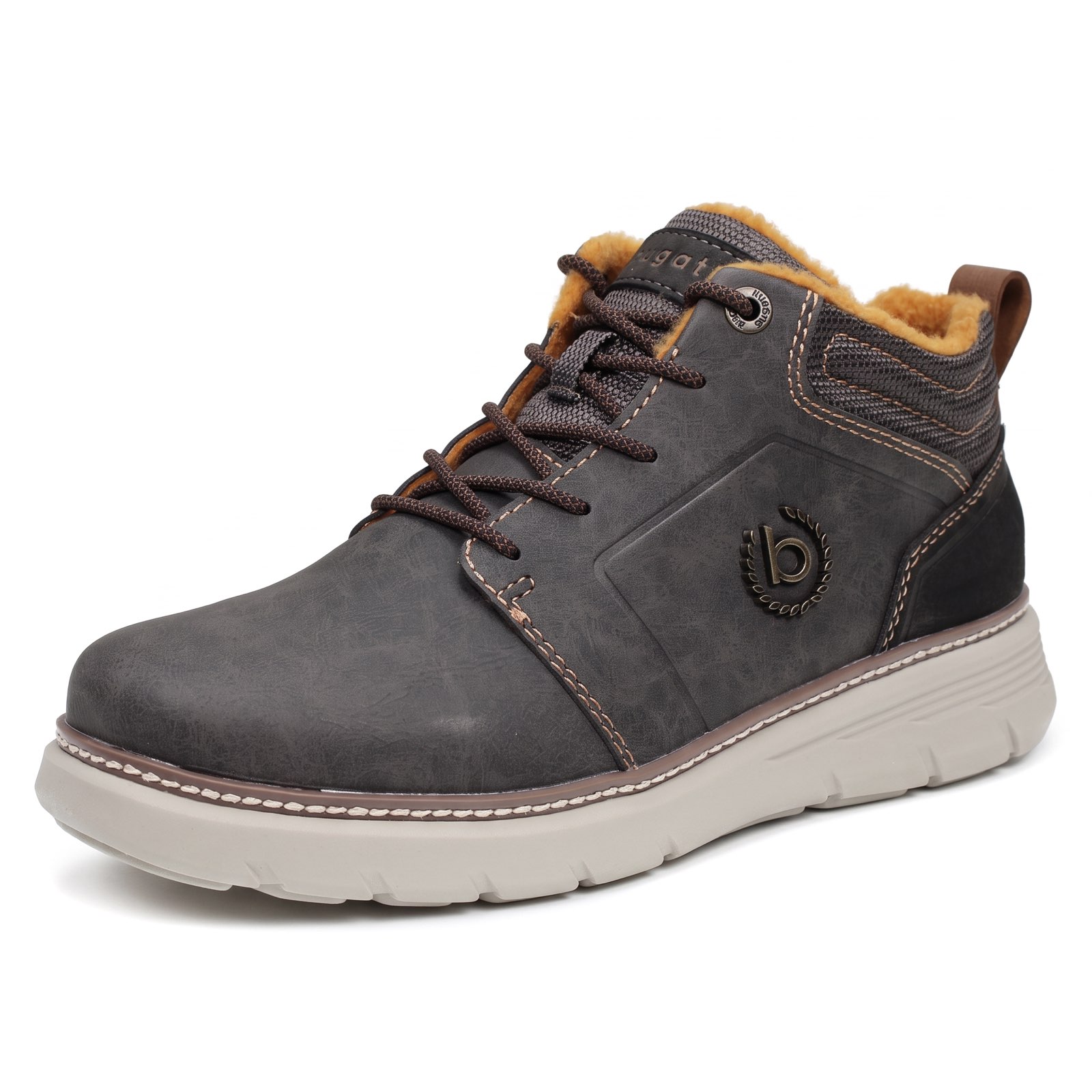 BUGATTI Palau - Sneakers montantes à fermeture éclair Homme marron
