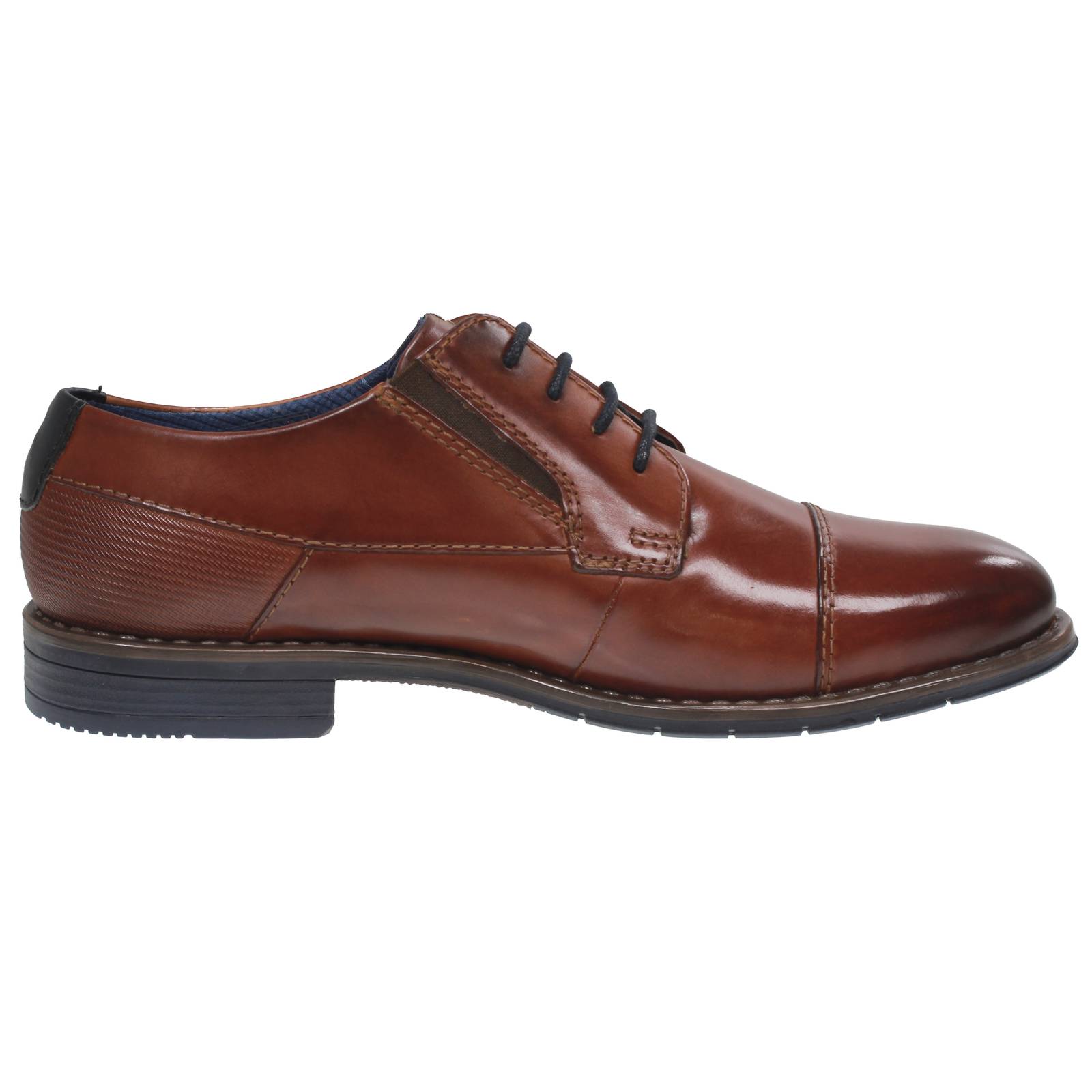 BUGATTI Lerio - Lacets de derby en cuir Homme marron Photo 2