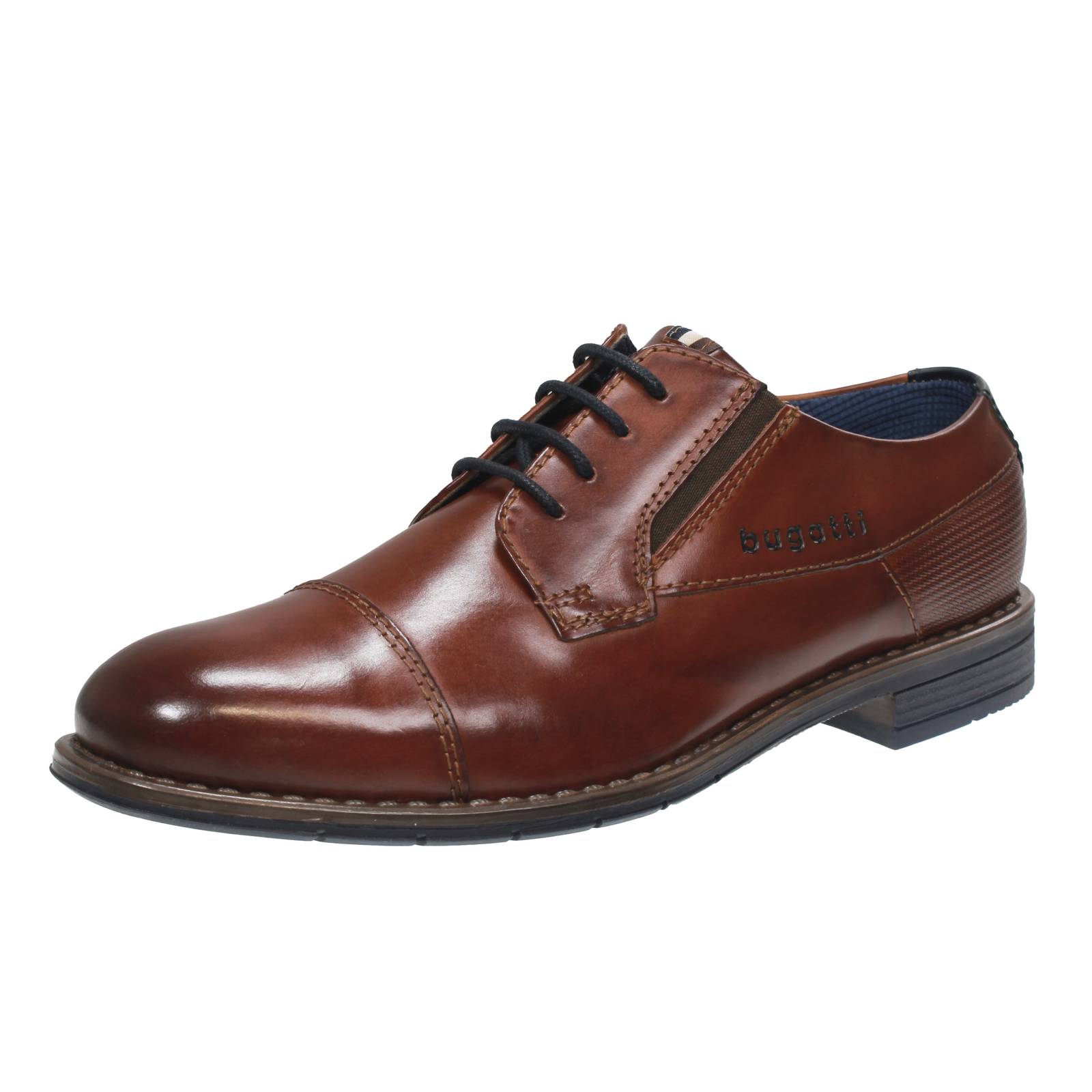 BUGATTI Lerio - Lacets de derby en cuir Homme marron Photo 1