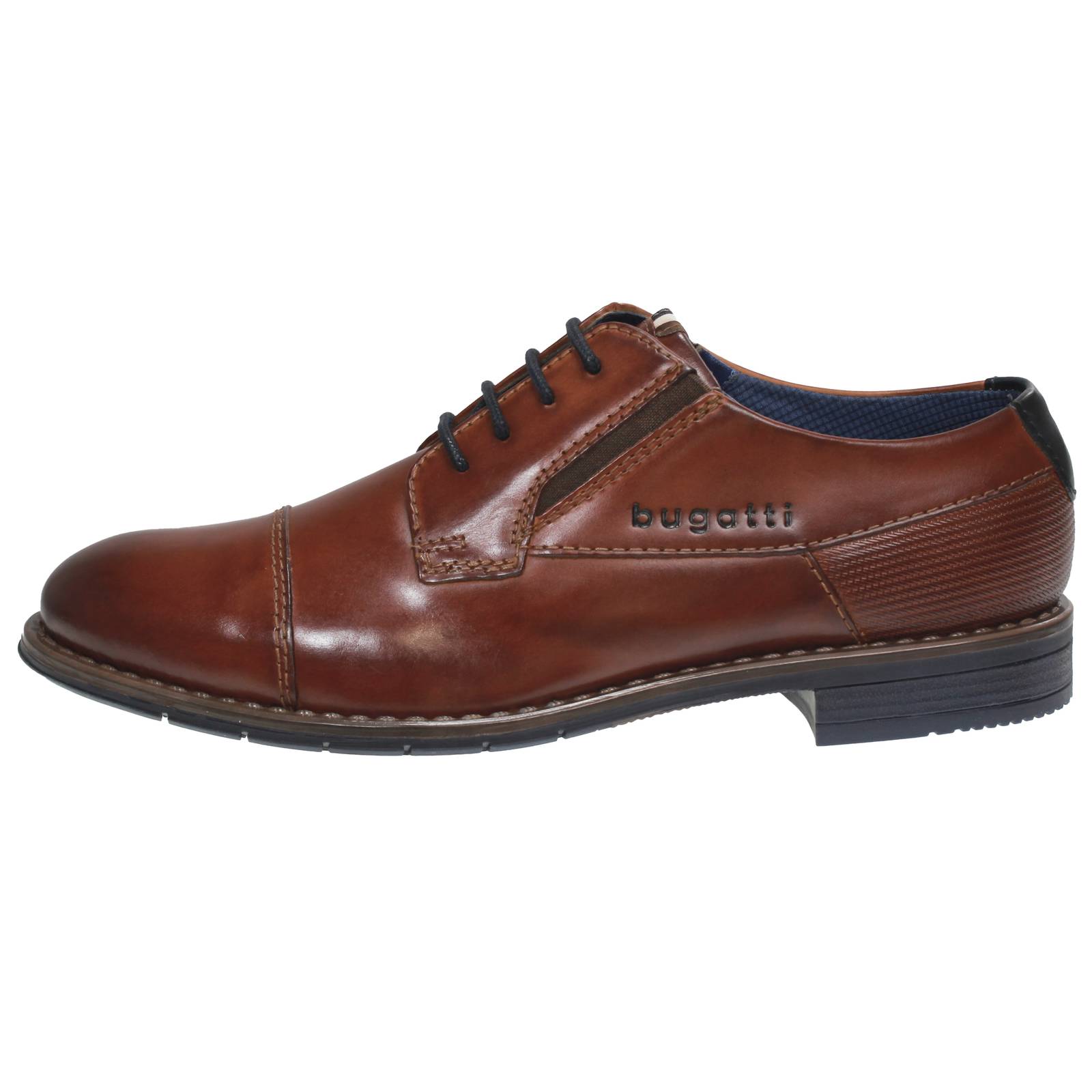 BUGATTI Lerio - Lacets de derby en cuir Homme marron Photo 3