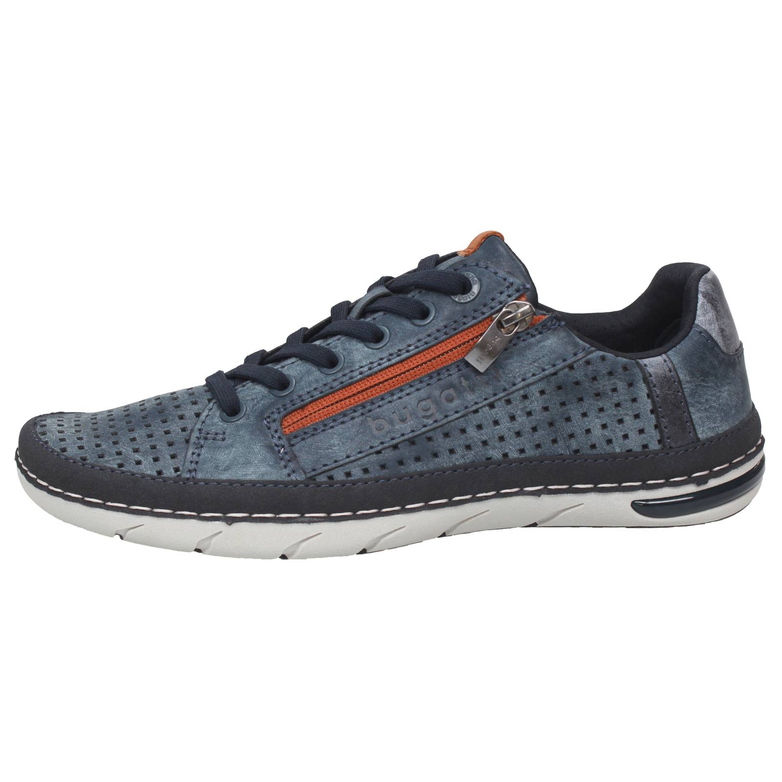 BUGATTI Gienans - Baskets basses avec fermeture éclair Homme bleu Photo 3