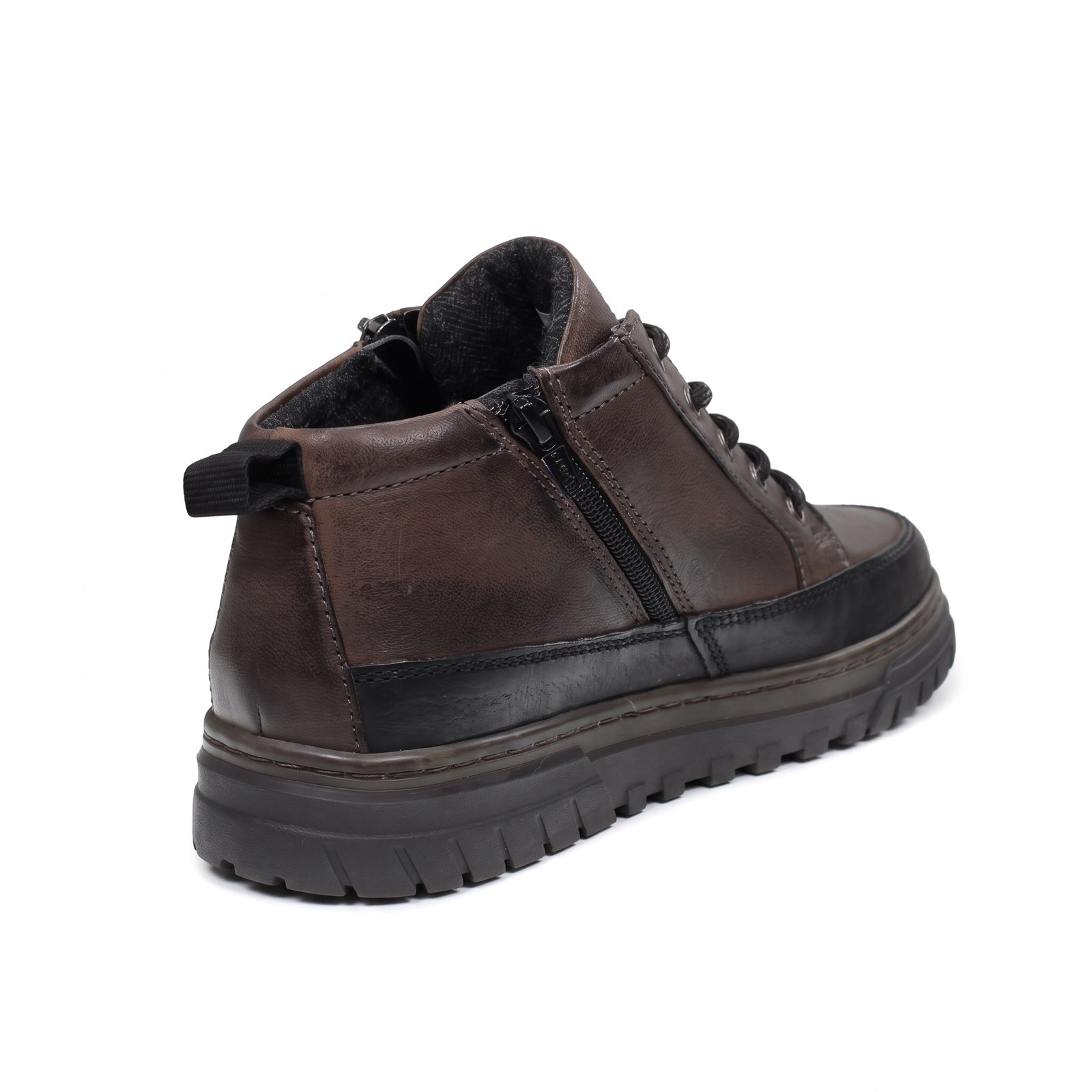 BUGATTI Ragrix - Sneakers montantes en cuir avec fermetures éclair Homme gris Photo 6