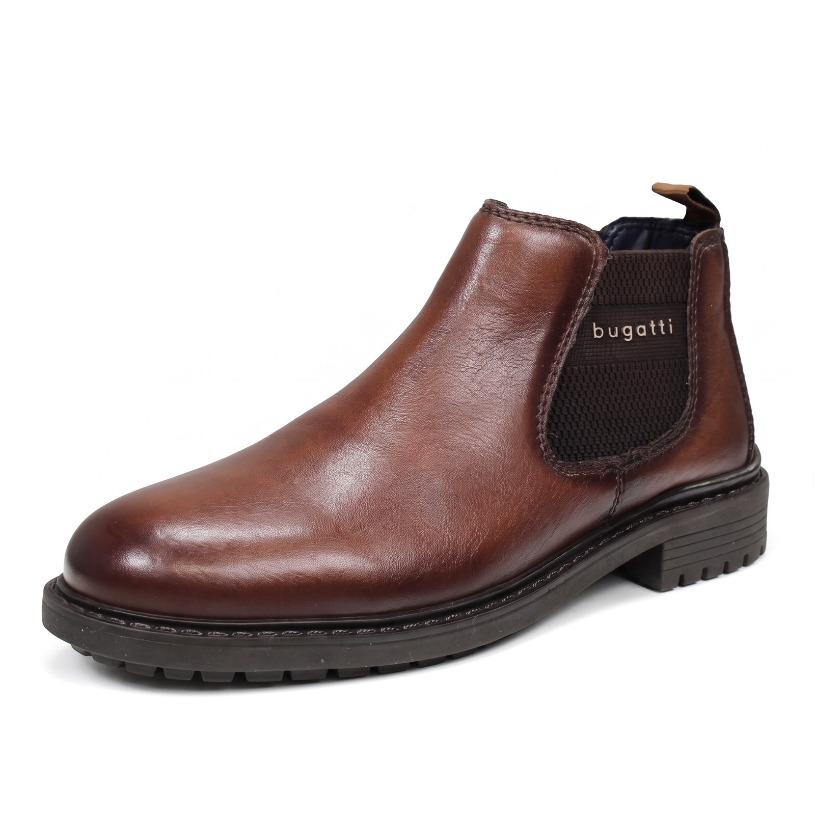BUGATTI Lota - Bottines Chelsea en cuir Homme marron