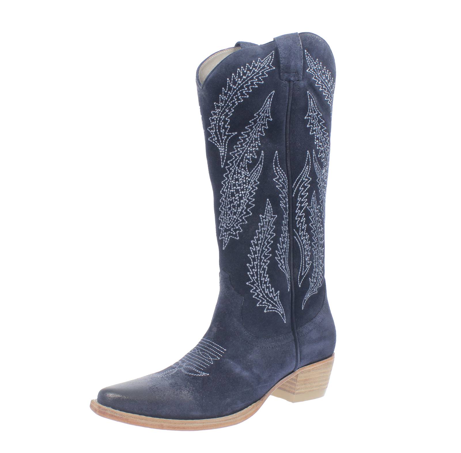 883 Stivali Texani из замши синего цвета - Donna Scarpe Stivali