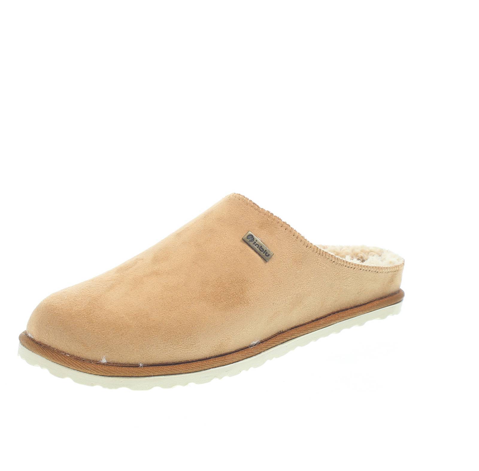 INBLU Pantoffeln aus Stoff Damen braun