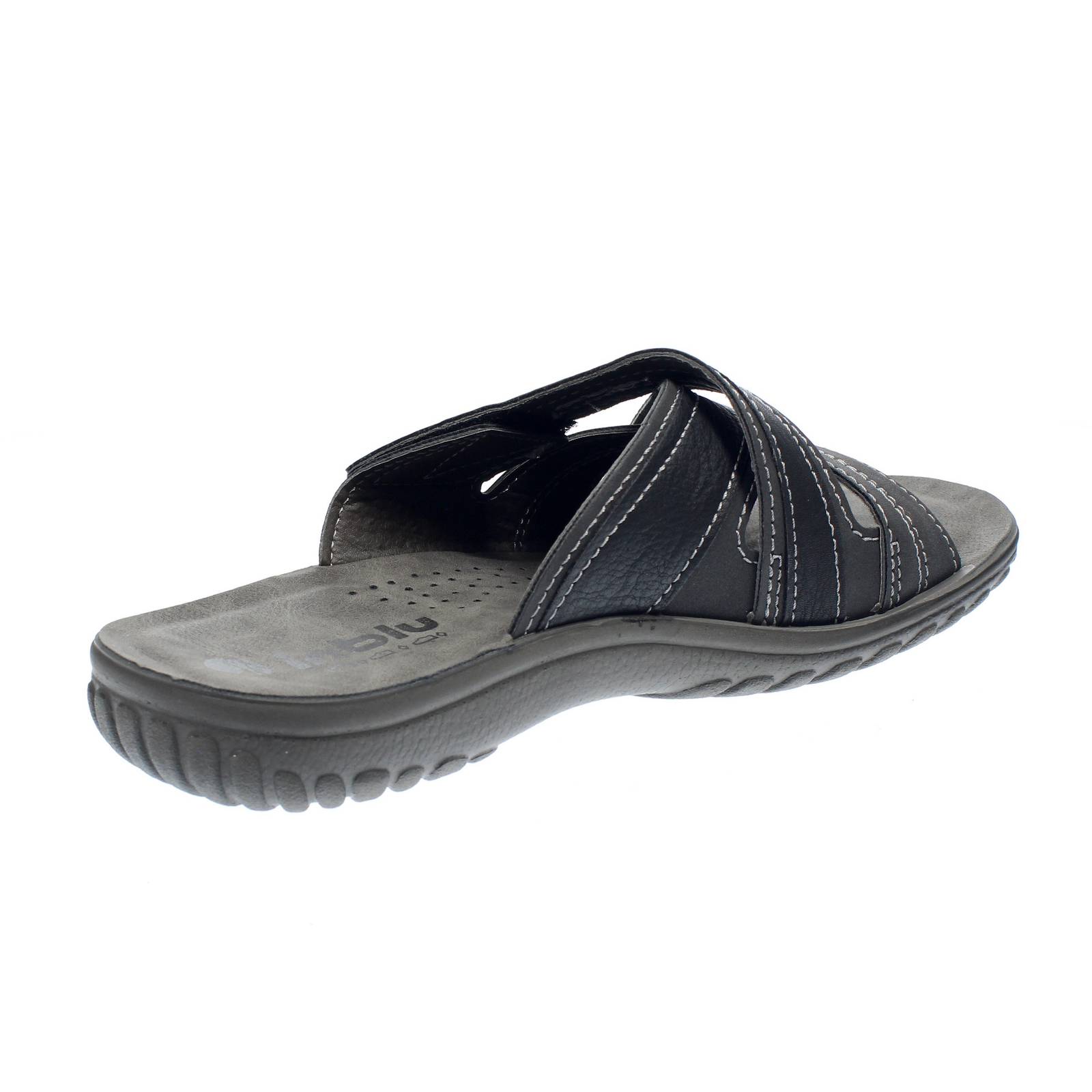 INBLU Chaussons synthétiques à lanières Homme noir Photo 4