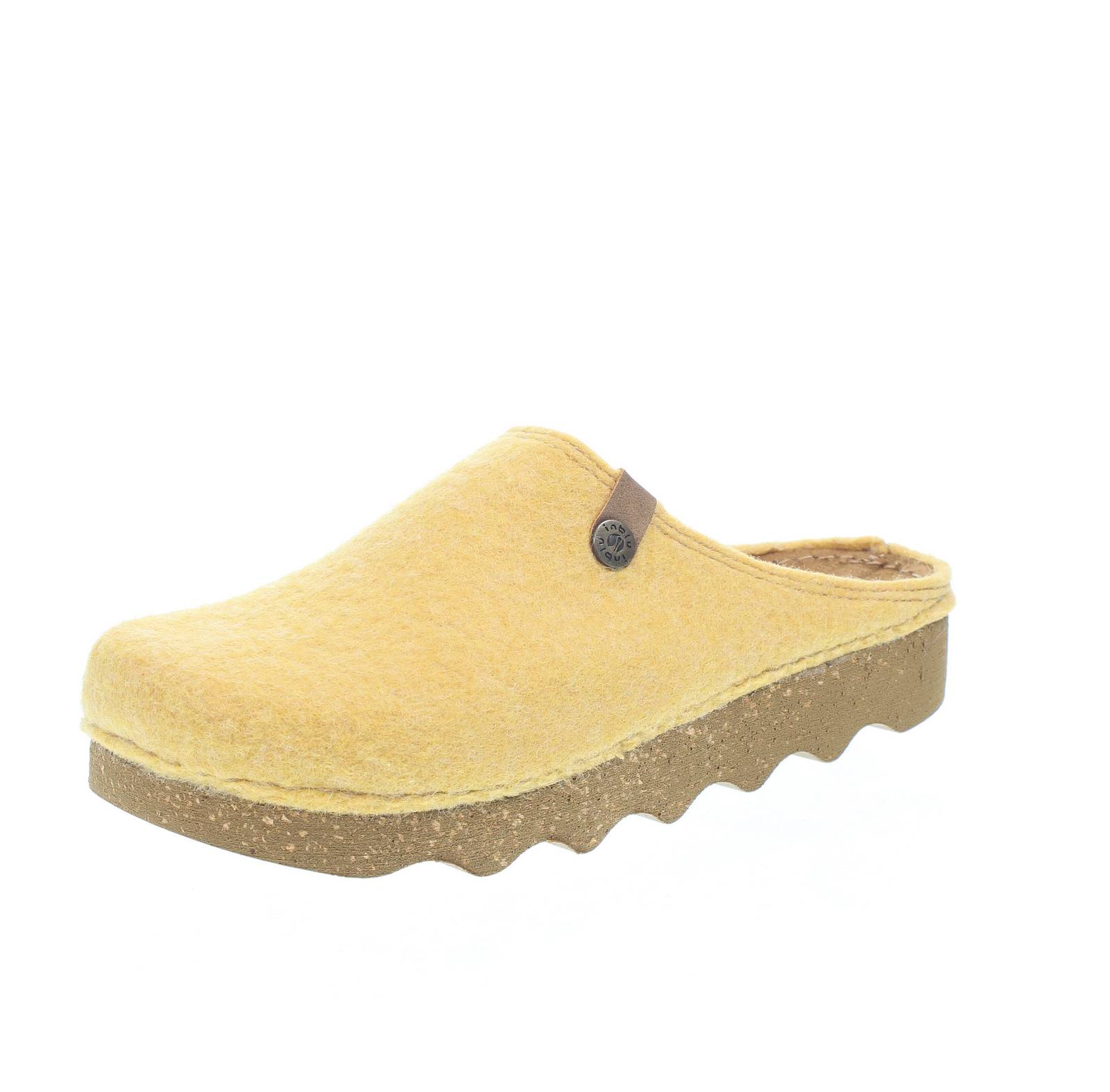 INBLU Pantoffeln aus Stoff mit hoher Sohle Damen gelb