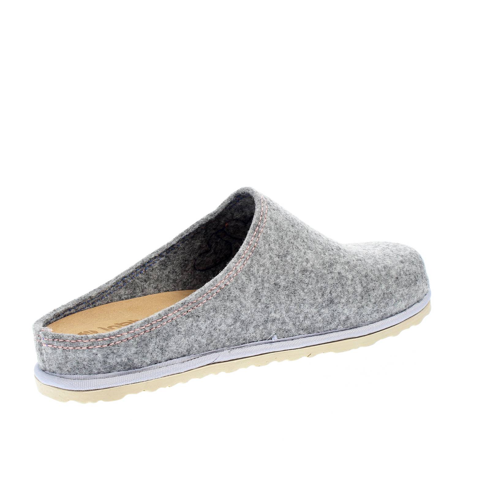 INBLU Warm wool slippers Woman grey Photo 4