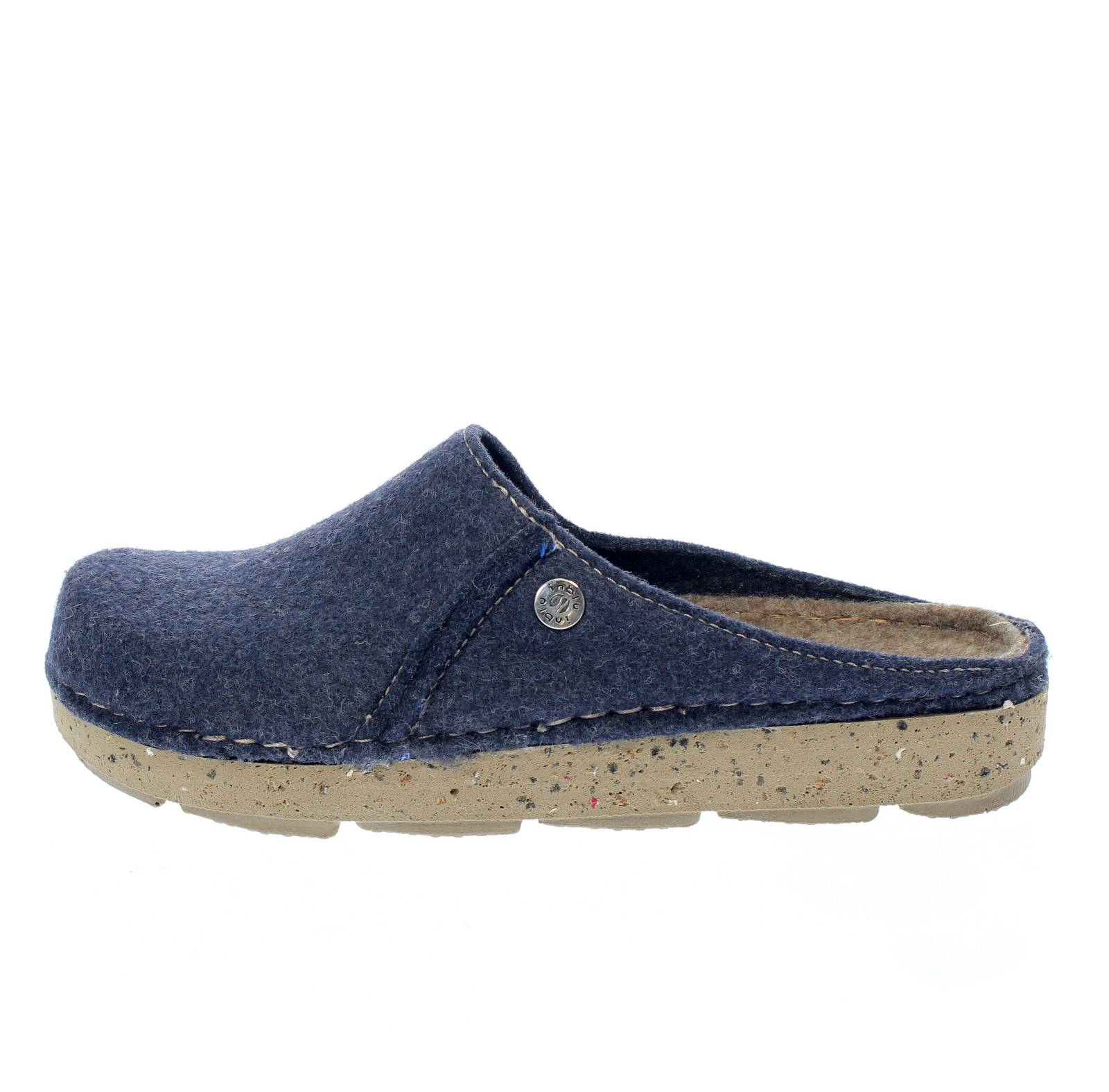 INBLU Warme Wollpantoffeln Damen blau Foto 3