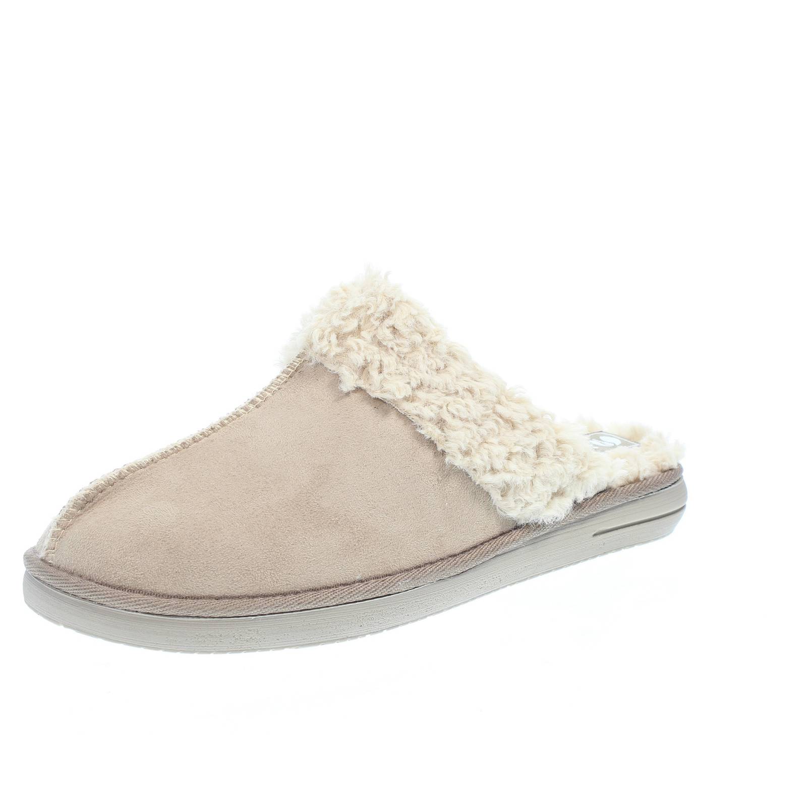 INBLU Warme Hausschuhe aus Stoff Damen beige