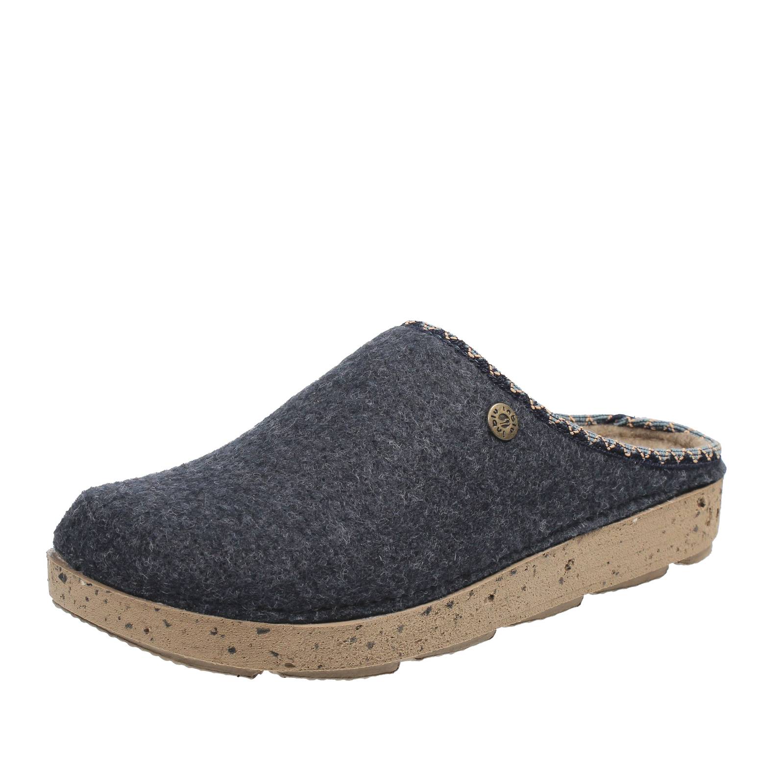 INBLU Warme Wollpantoffeln Damen blau