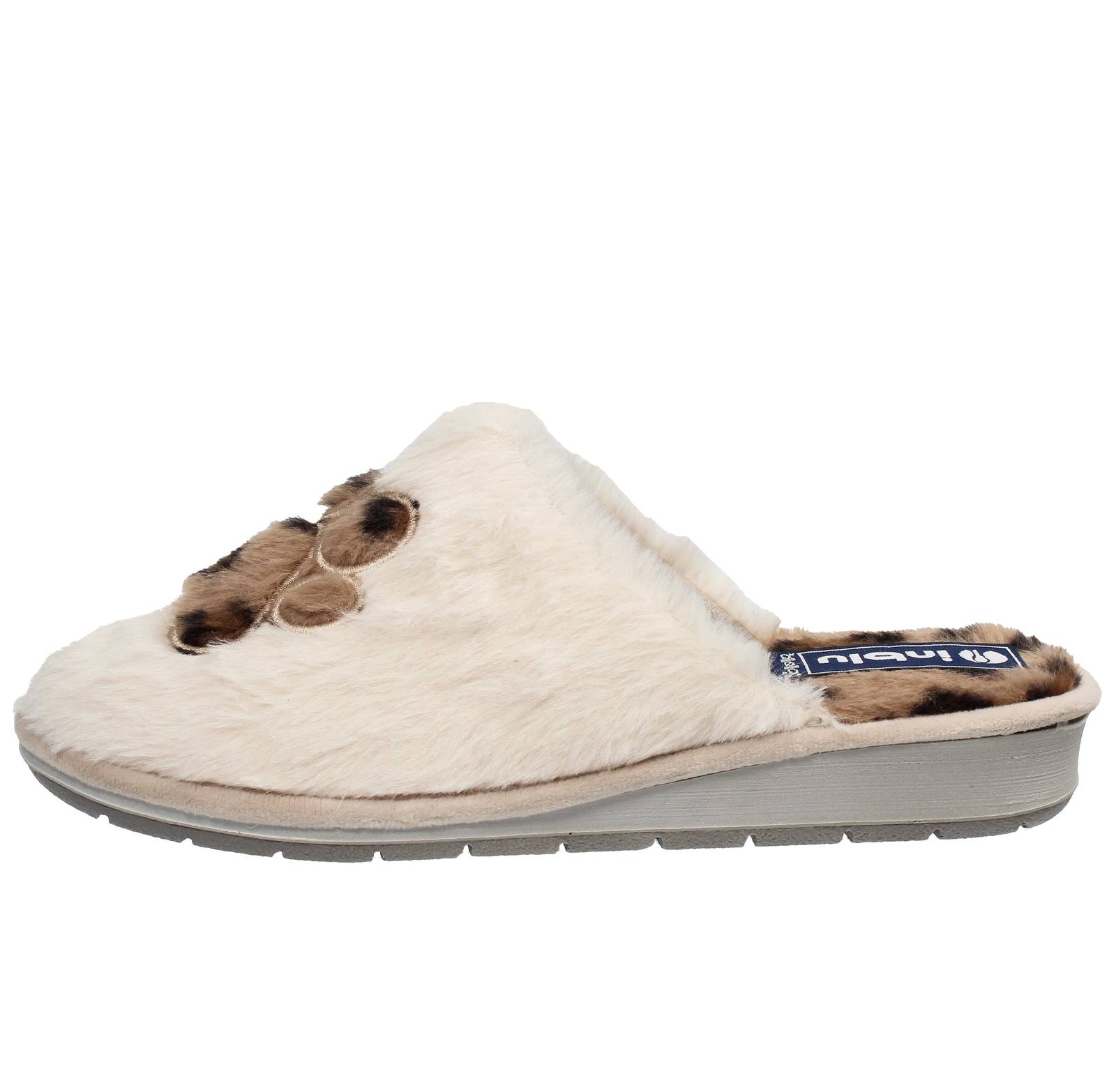 INBLU Warm fabric slippers Woman beige Photo 3