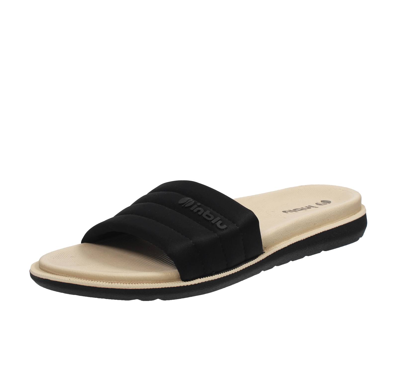 Группа Inblu schwarze Stoffpantoffeln - Damen Schuhe Pantoletten 6490₽