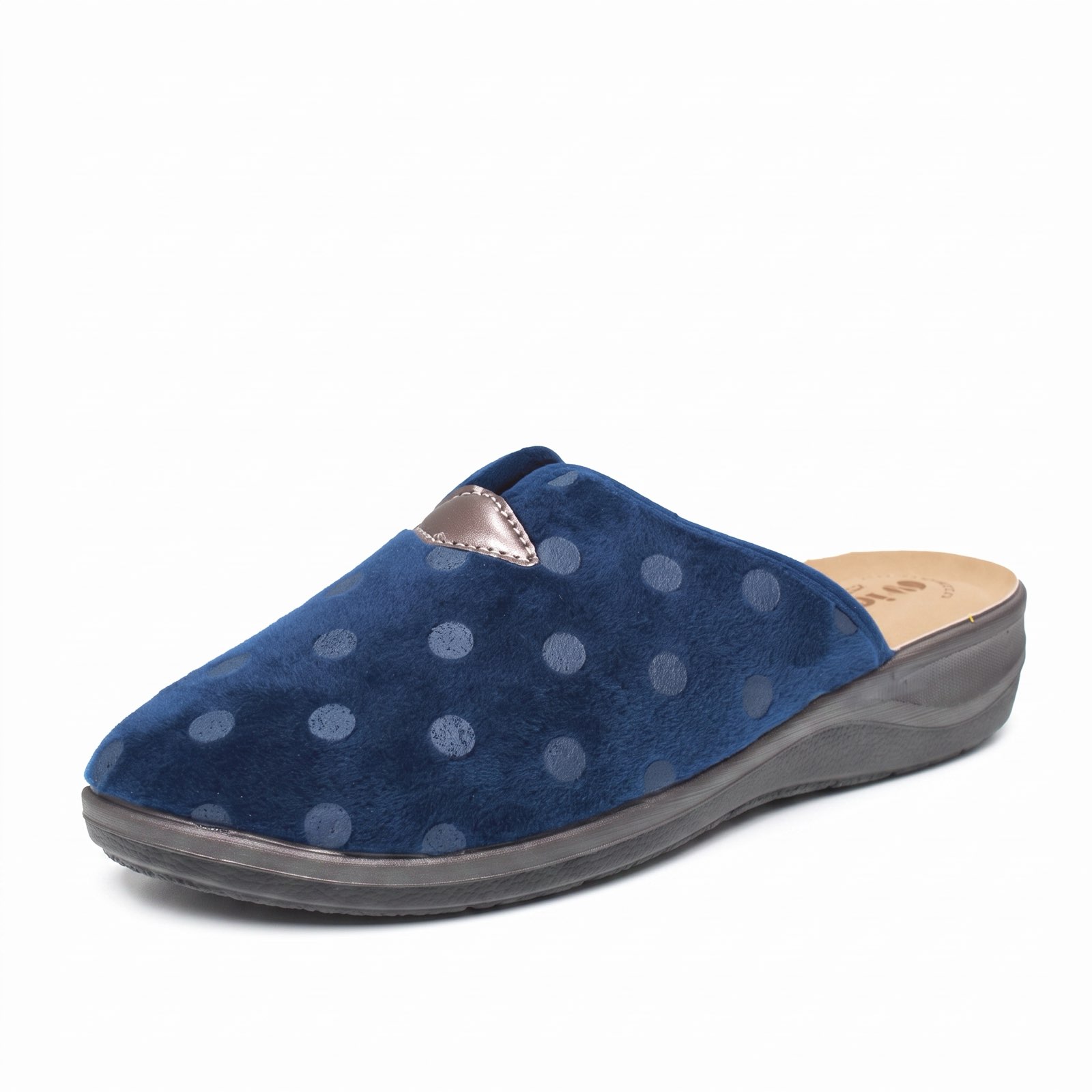 INBLU Hausschuhe aus Stoff Damen blau