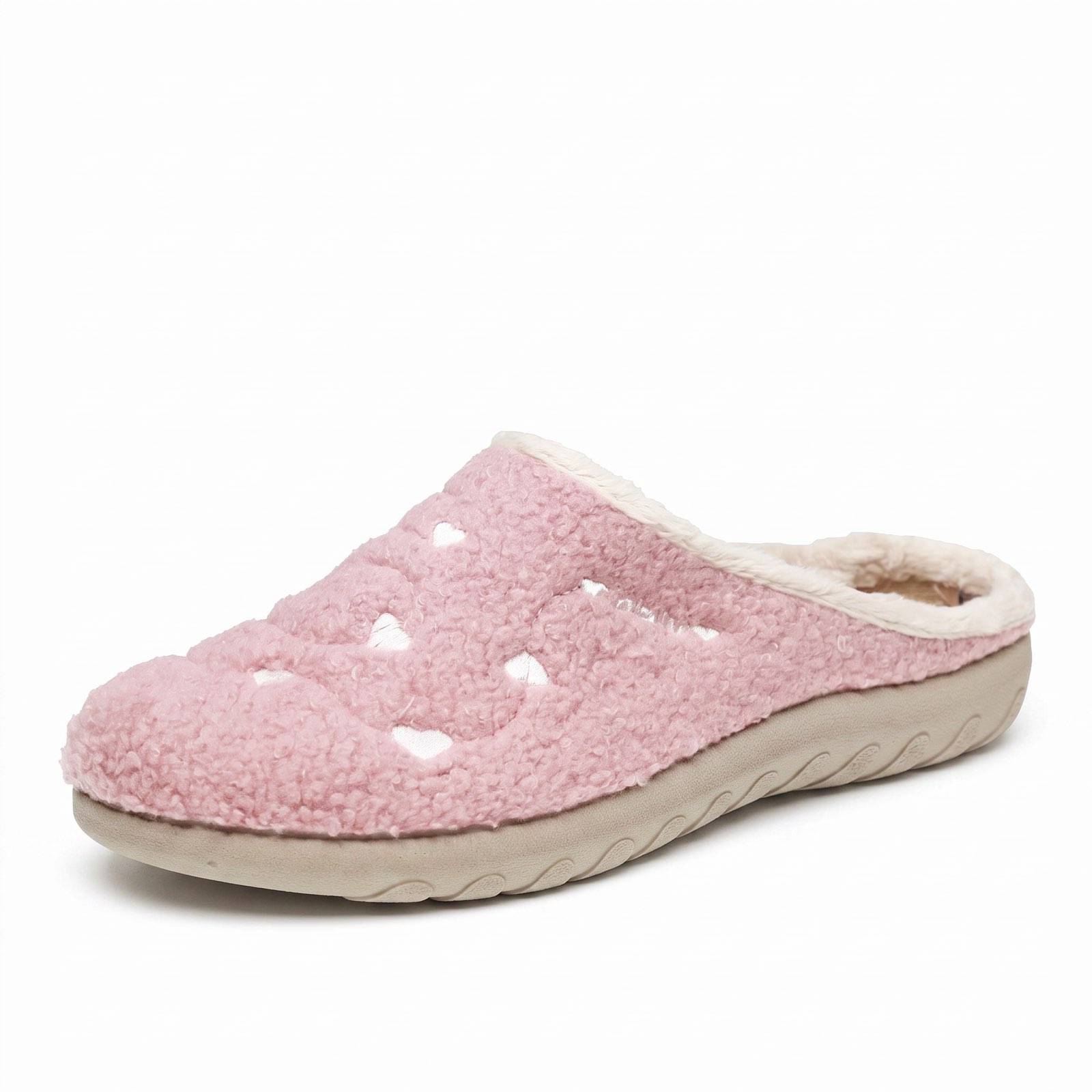 INBLU Warme Wollpantoffeln Damen rosa