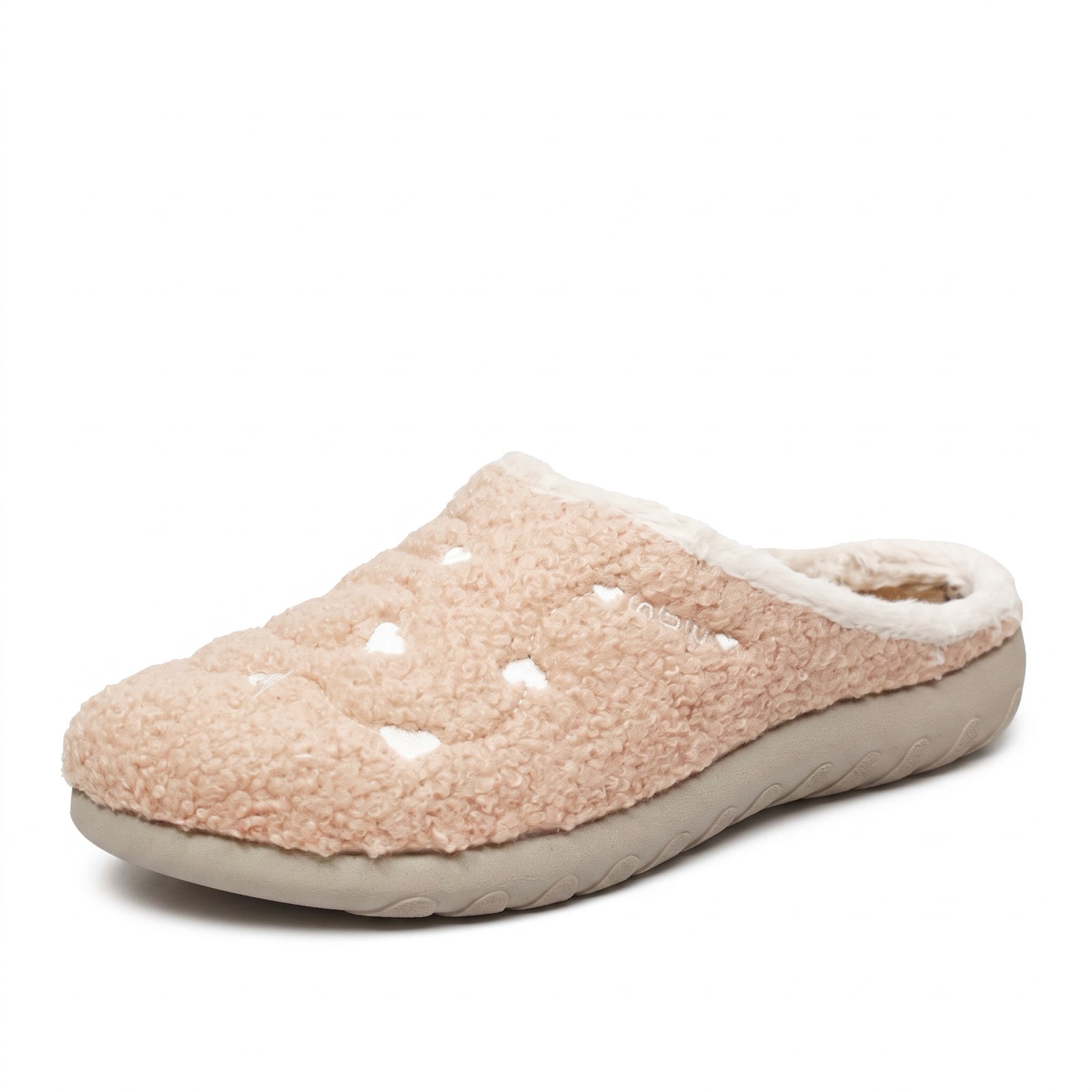 INBLU Warme Wollpantoffeln Damen sandfarben