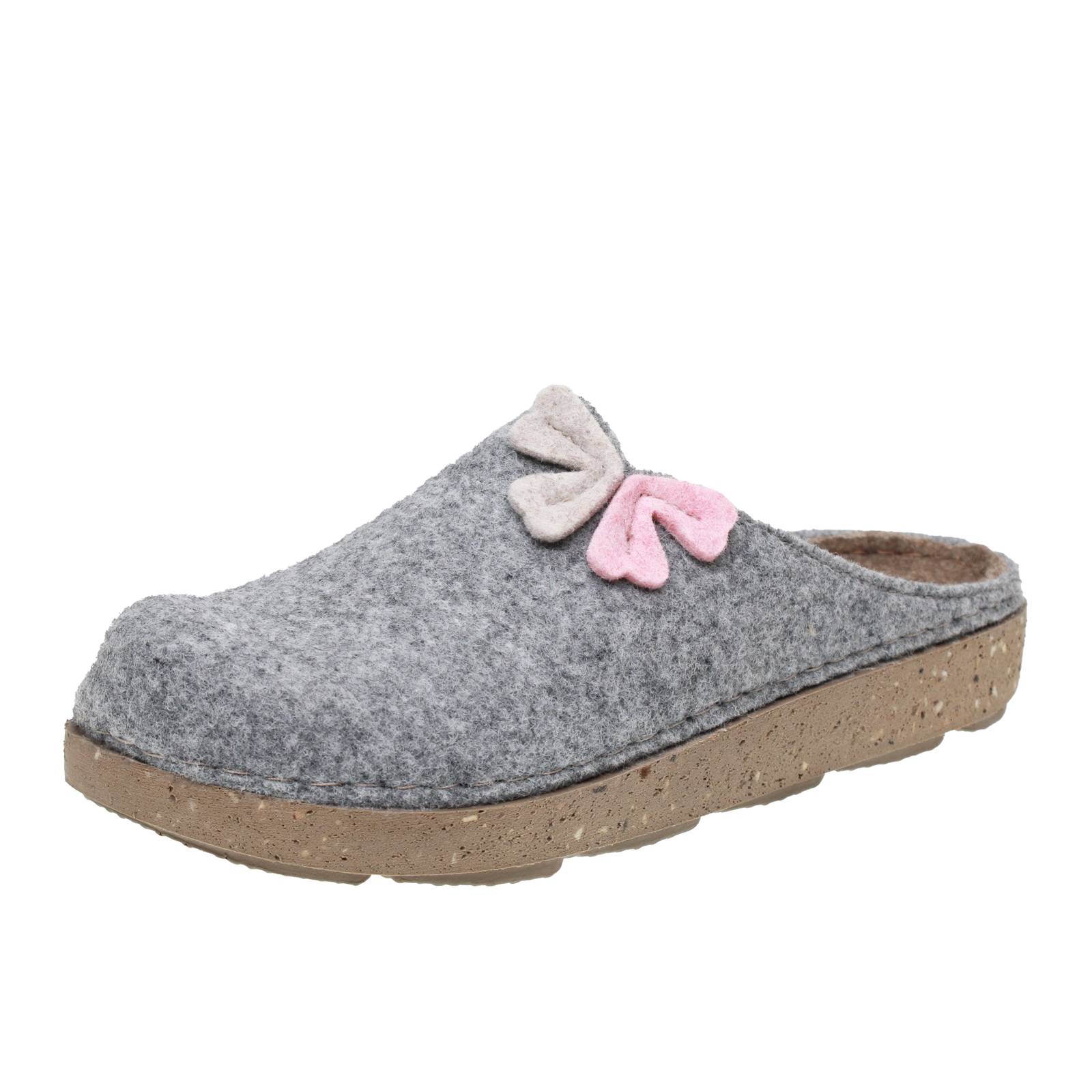 Inblu warme Hausschuhe aus silberfarbenem Stoff - Damen Schuhe Pantoffeln 6990₽