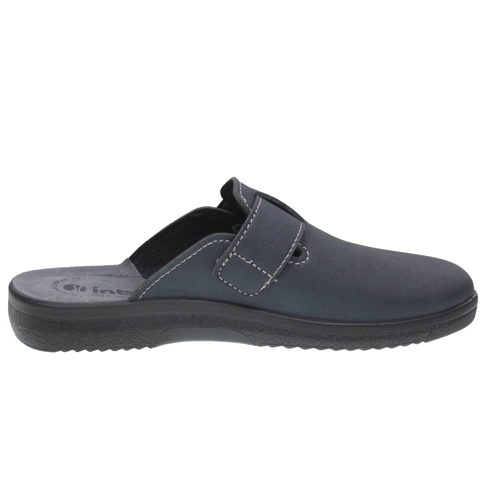 INBLU Pantoffeln mit Schnalle Herren blau Foto 2