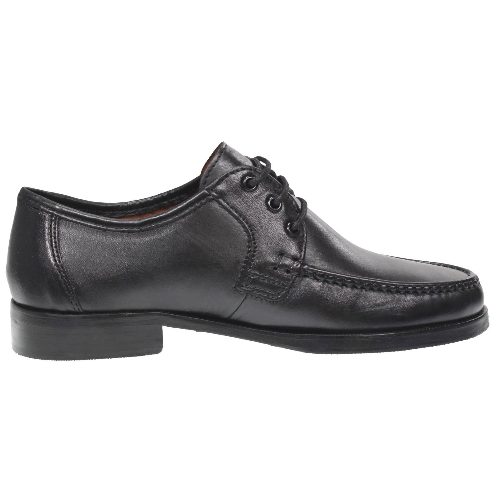 OFFICINA DEL CUOIO Derby en cuir à lacets Homme noir Photo 2