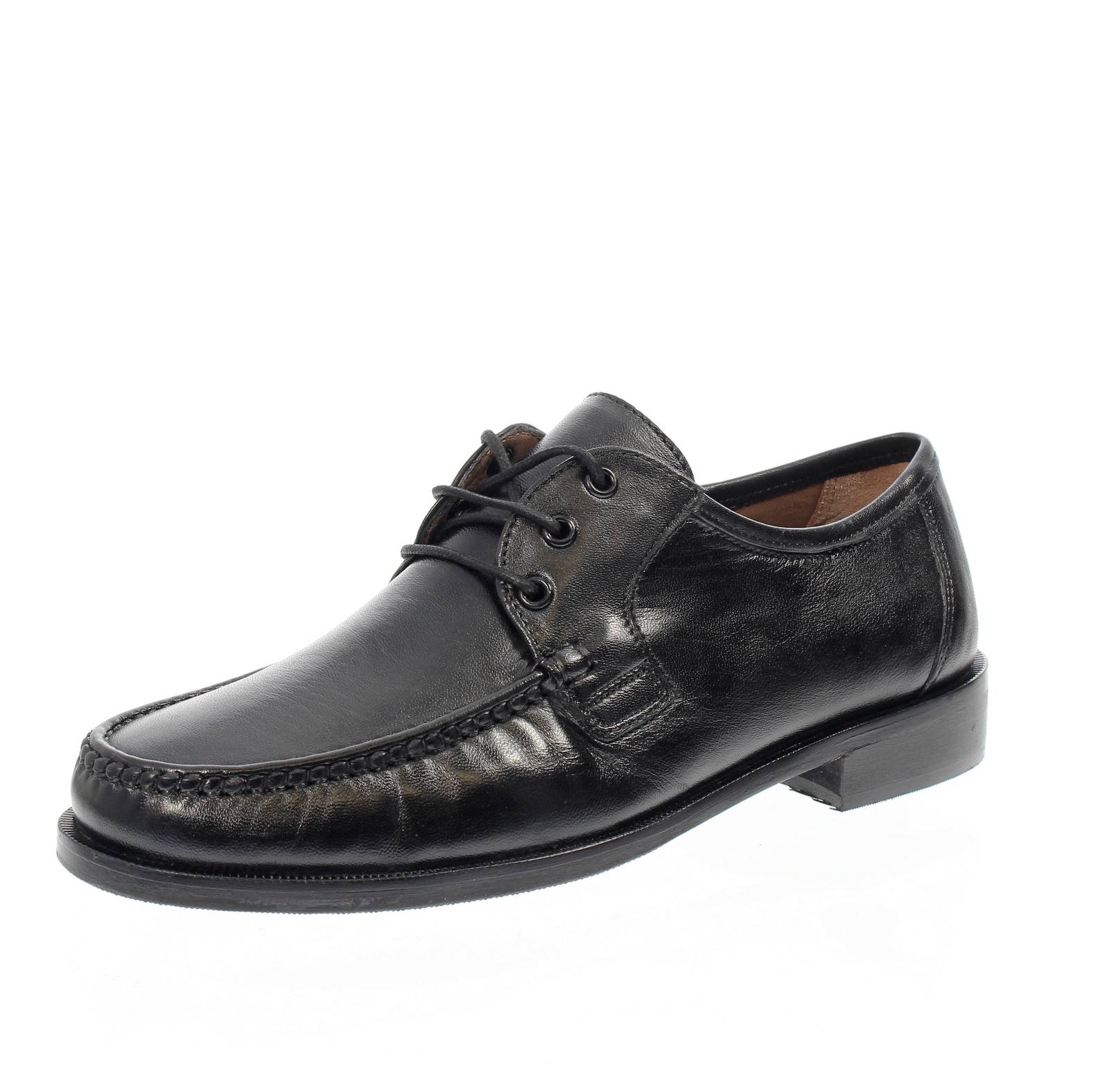 Ботинки Bolzoni от Enrico Bolzoni на шнуровке в стиле дерби в Пелле Неро - Уомо Скарпе