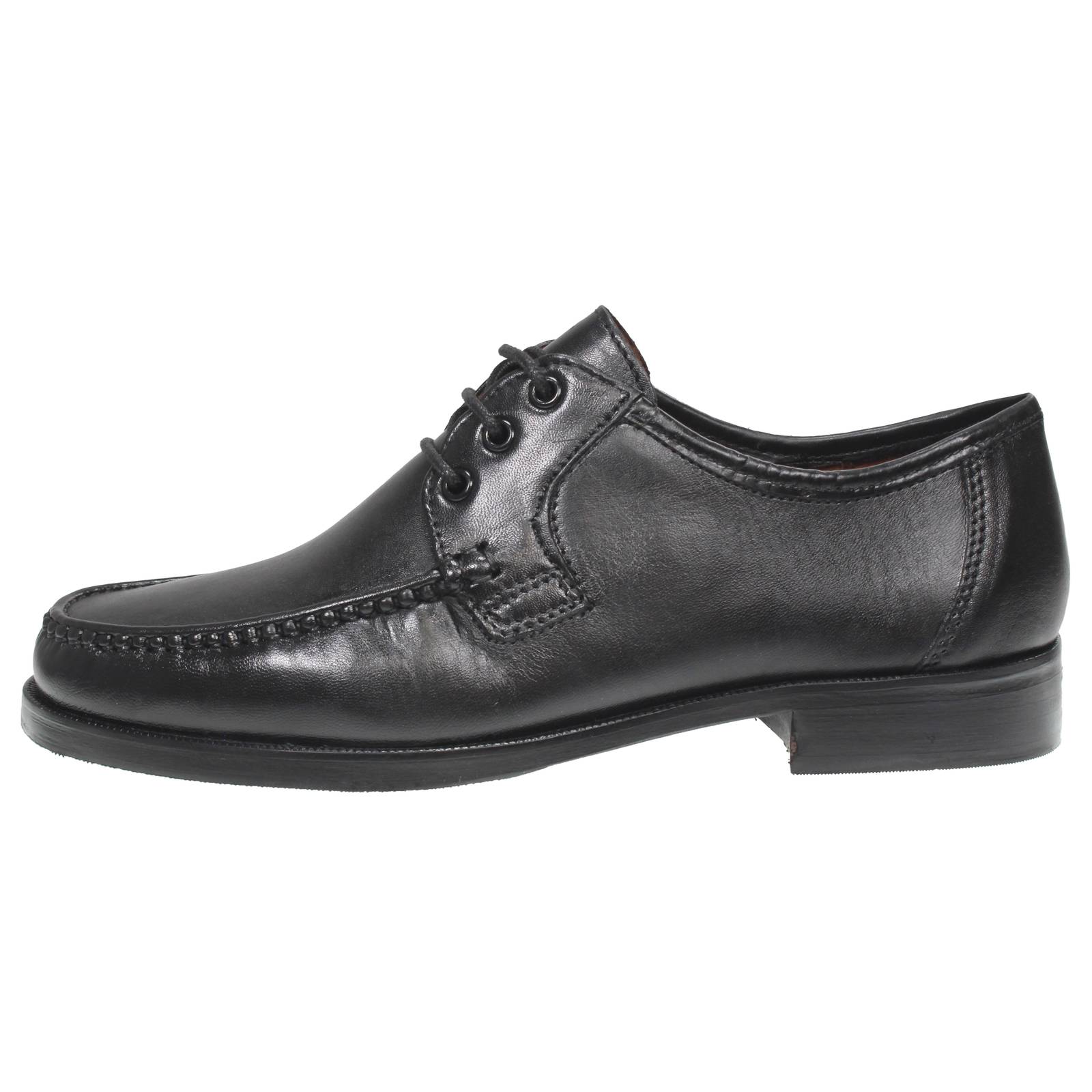 OFFICINA DEL CUOIO Derby en cuir à lacets Homme noir Photo 3