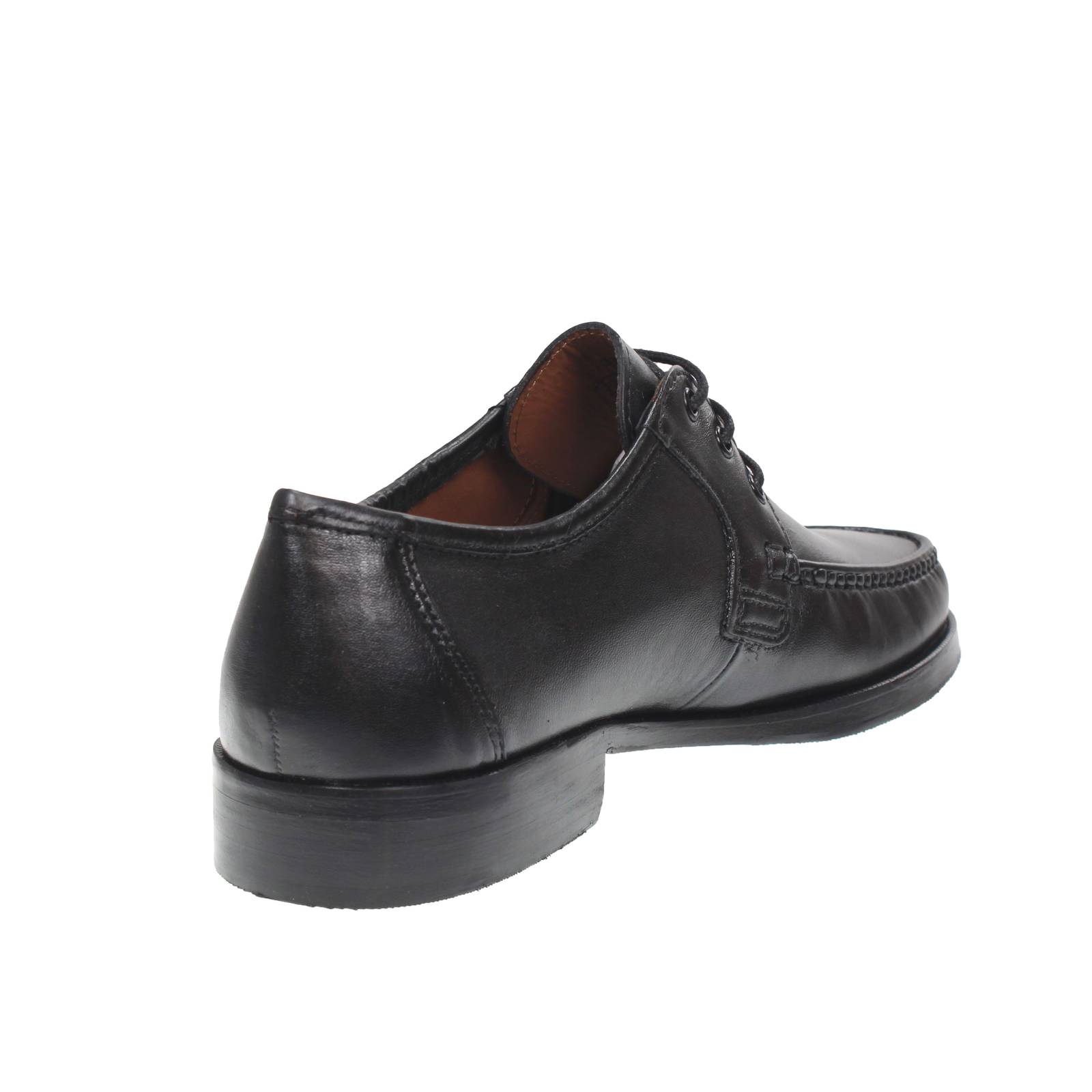 OFFICINA DEL CUOIO Derby en cuir à lacets Homme noir Photo 4