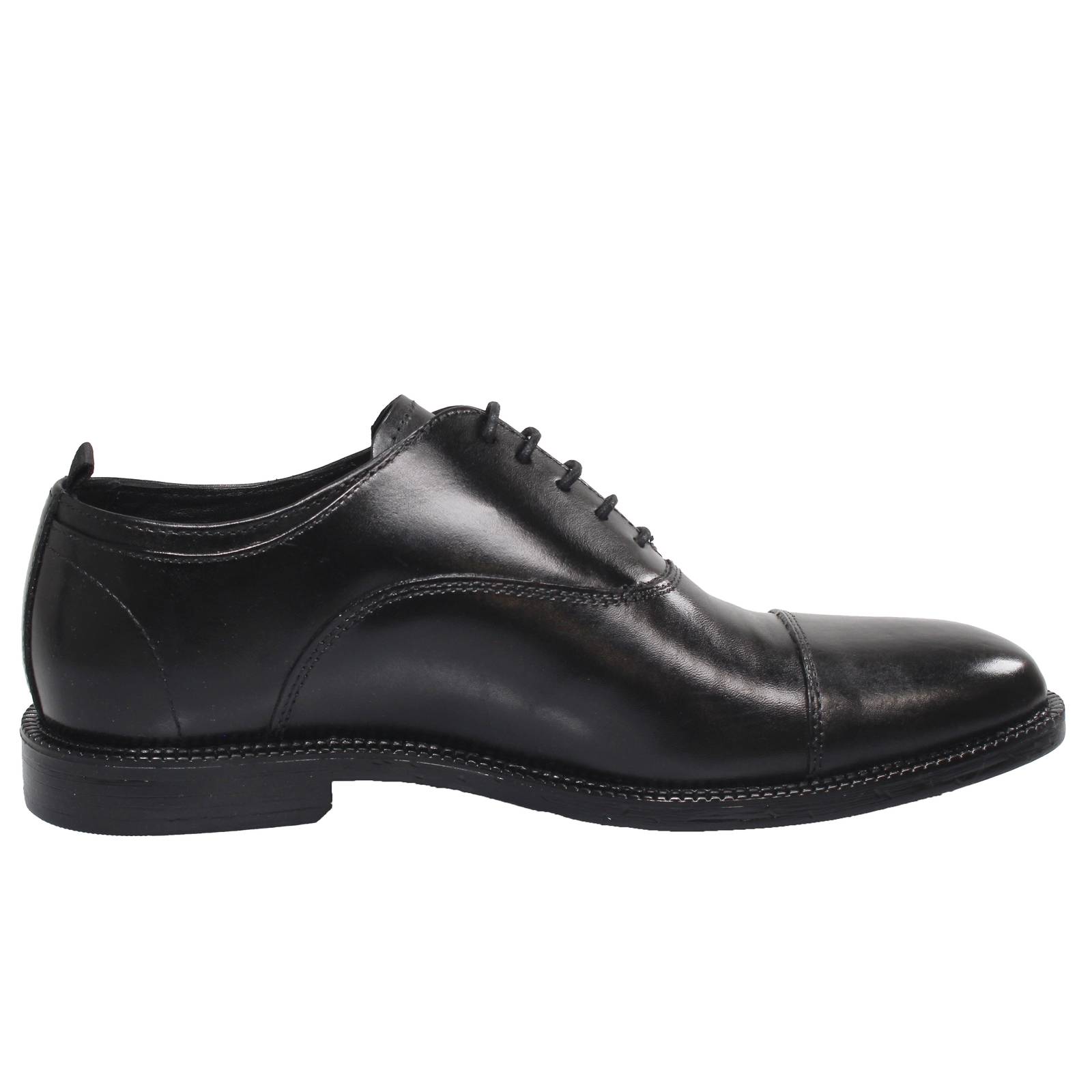OFFICINA DEL CUOIO Chaussures à lacets en cuir Oxford Homme noir Photo 2