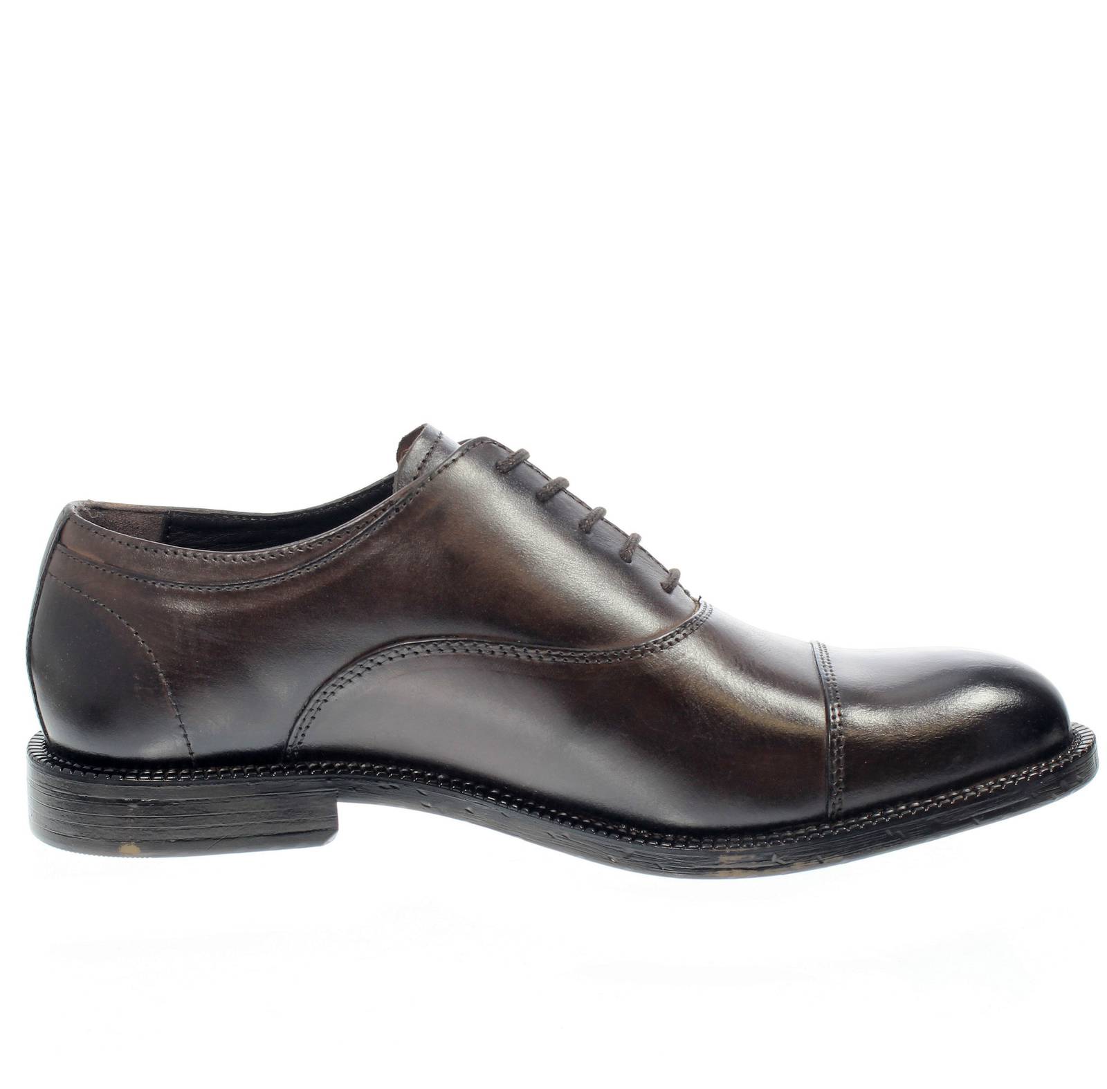 OFFICINA DEL CUOIO Chaussures à lacets en cuir Oxford Homme brun marron Photo 2