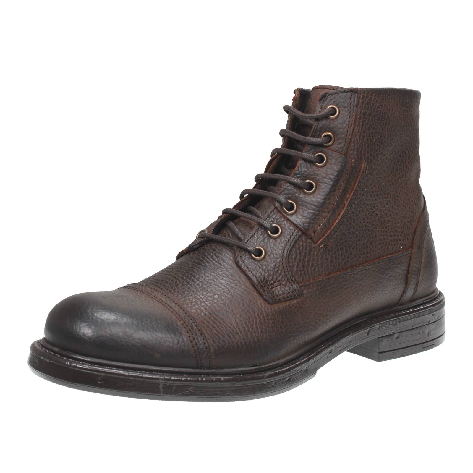 Bolzoni Shoes von Enrico Bolzoni Lederstiefel mit braunem Reißverschluss - Herren