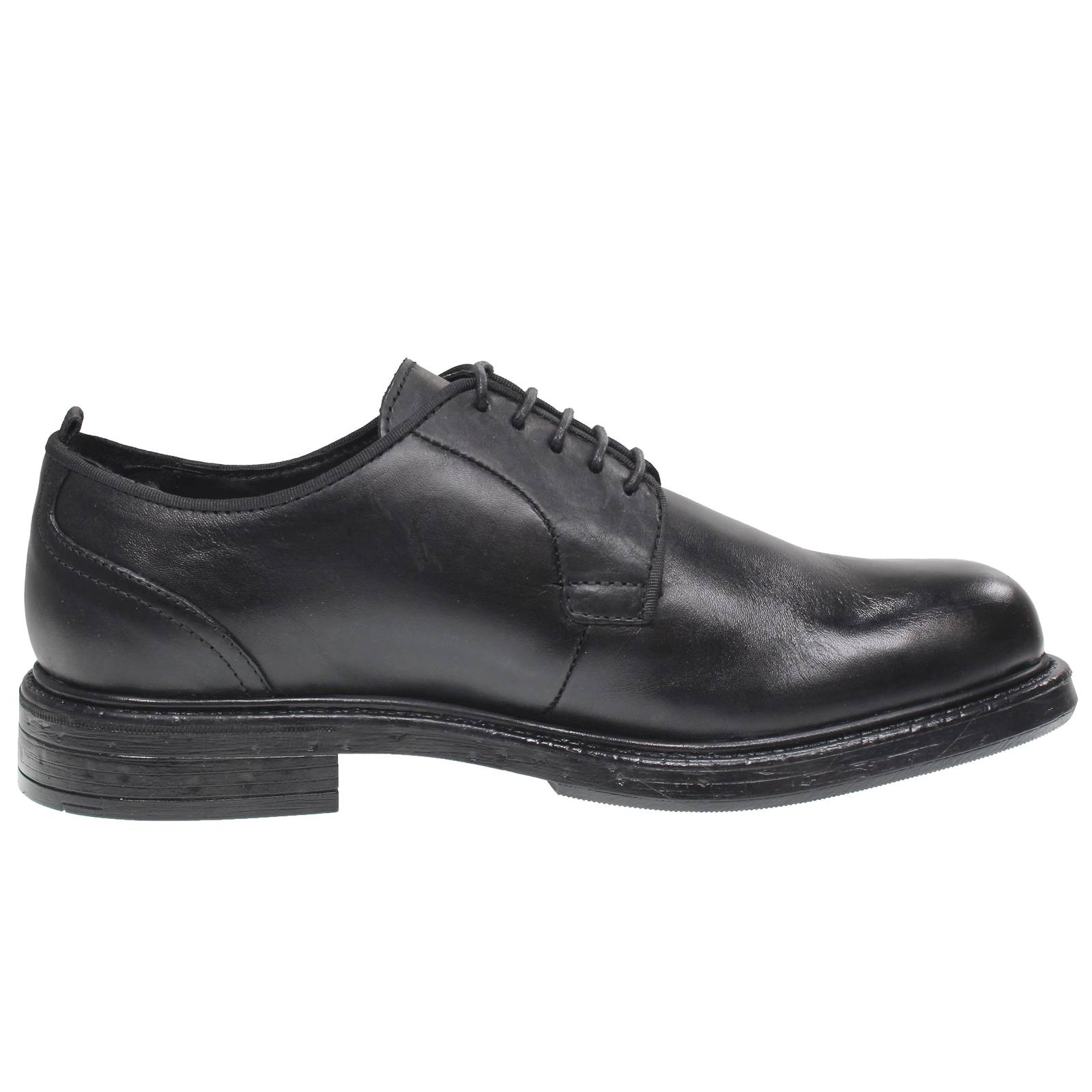 BOLZONI SHOES DI ENRICO BOLZONI Derby en cuir à lacets Homme noir Photo 2